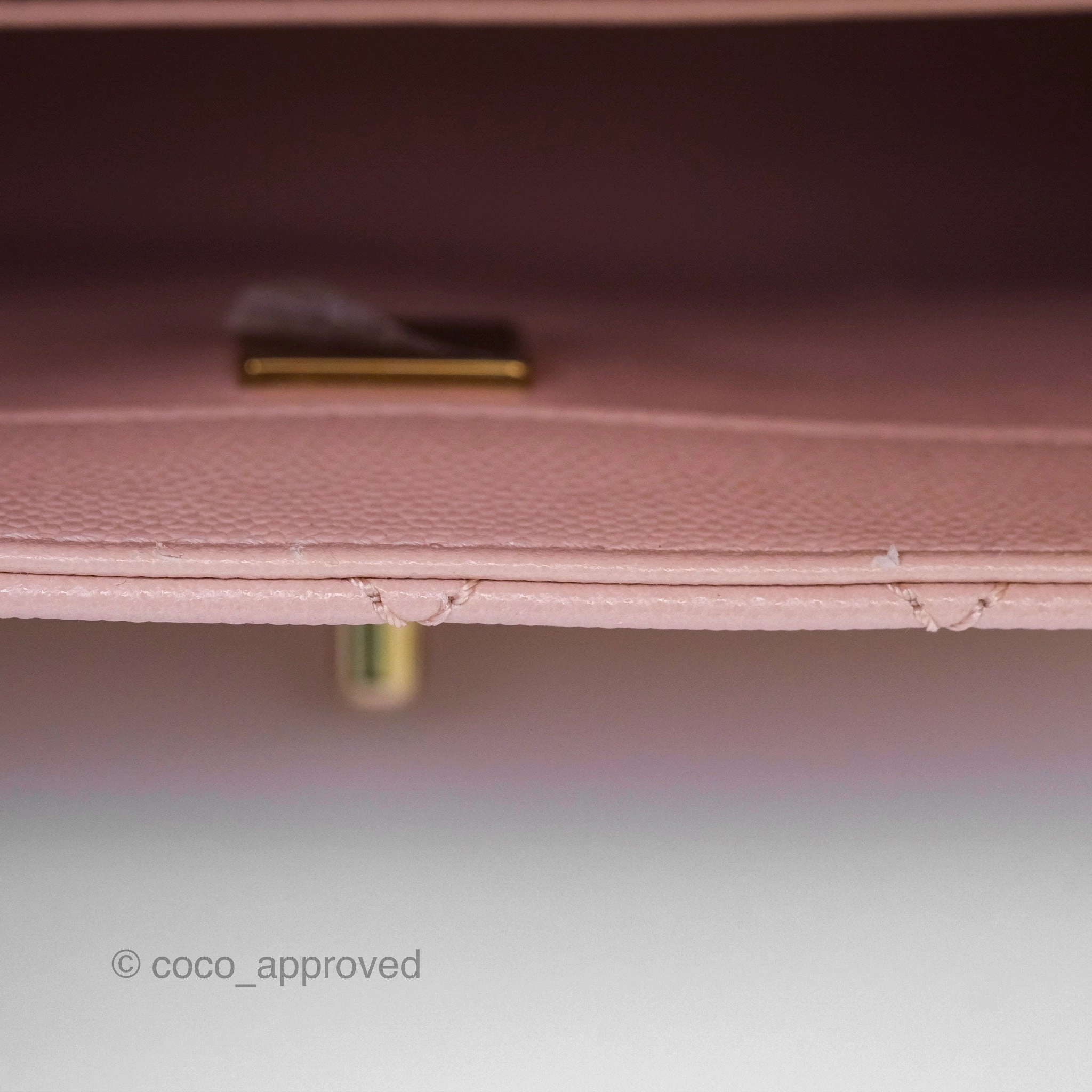 Chanel Small Coco Handle Pink Caviar Gold Hardware