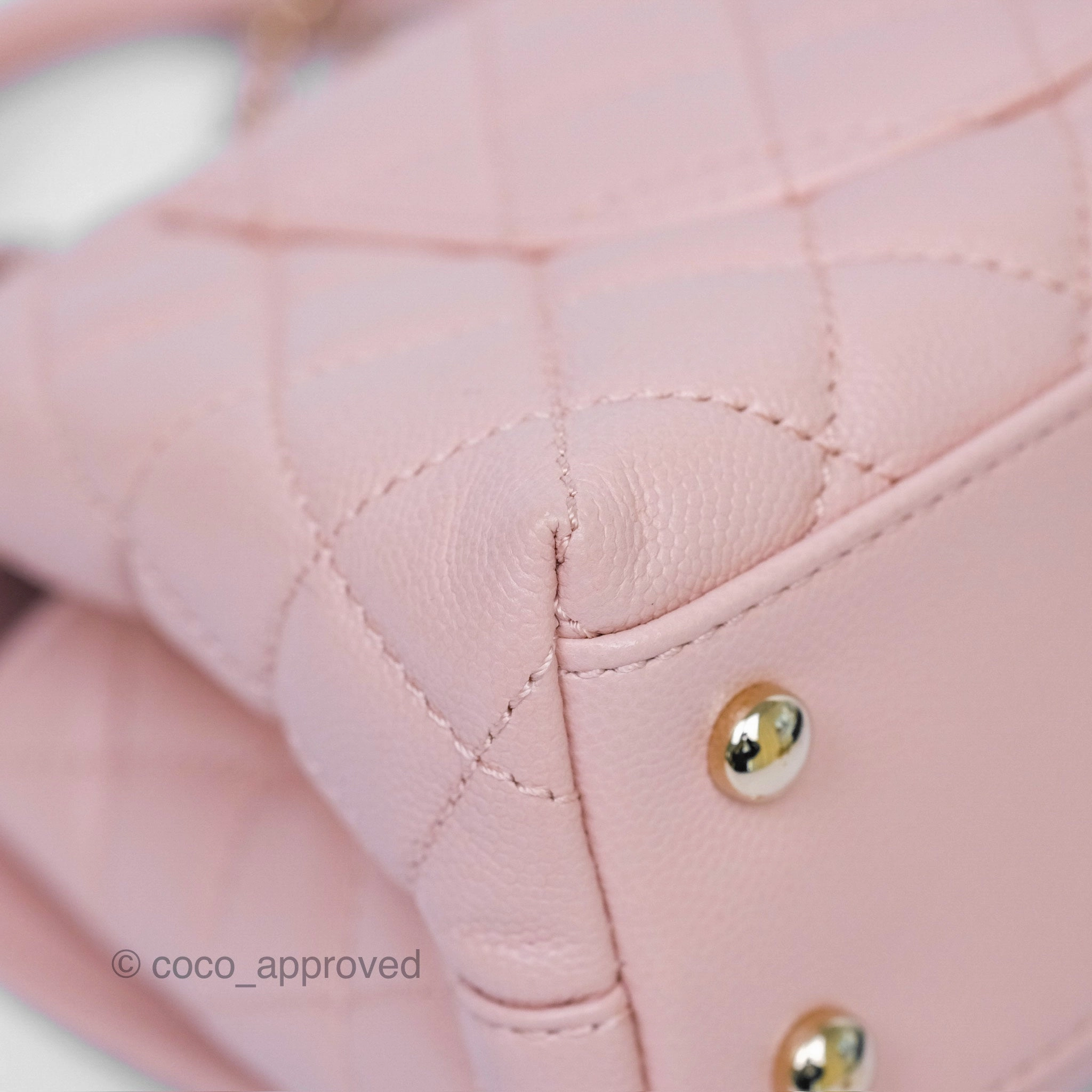 Chanel Small Coco Handle Pink Caviar Gold Hardware