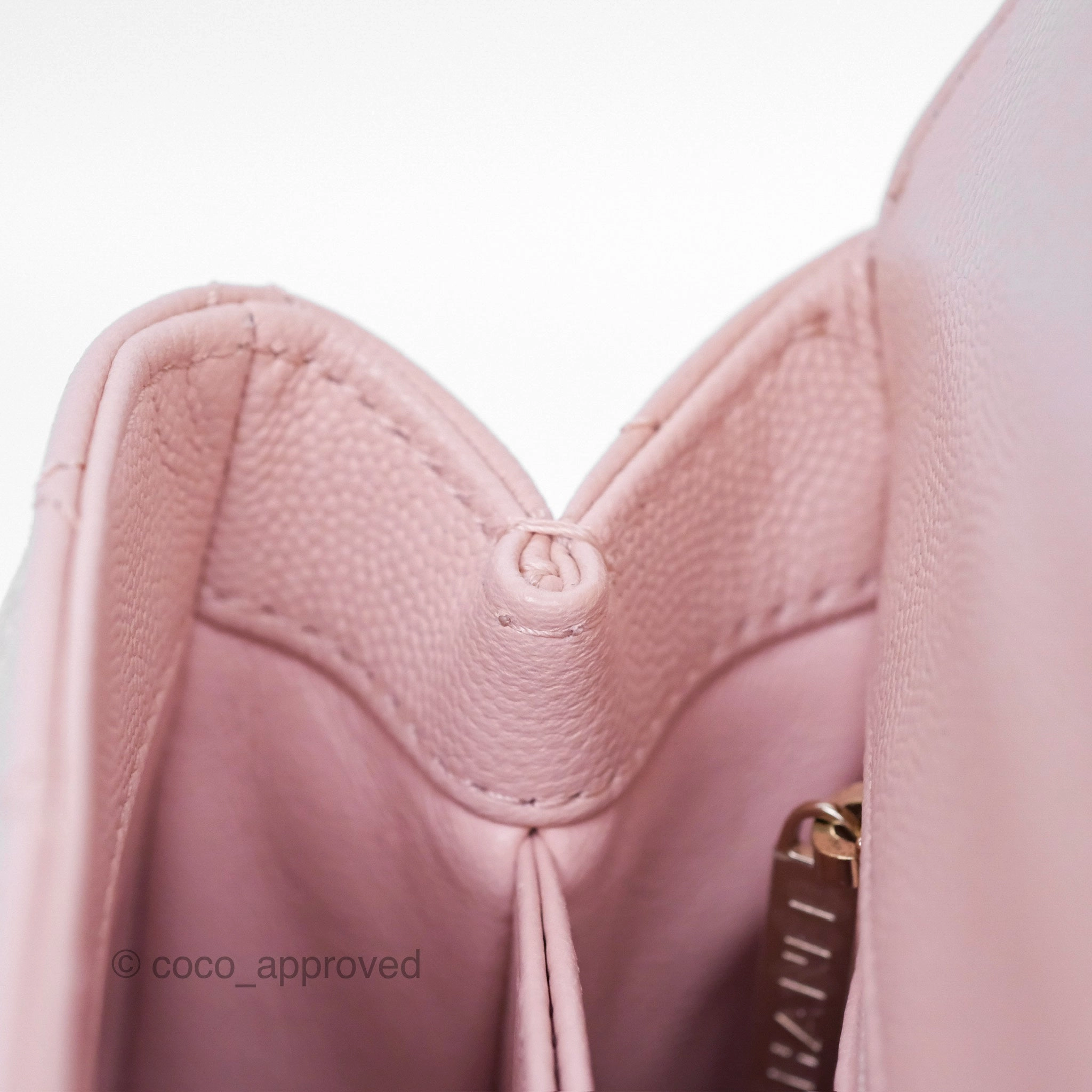 Chanel Small Coco Handle Pink Caviar Gold Hardware
