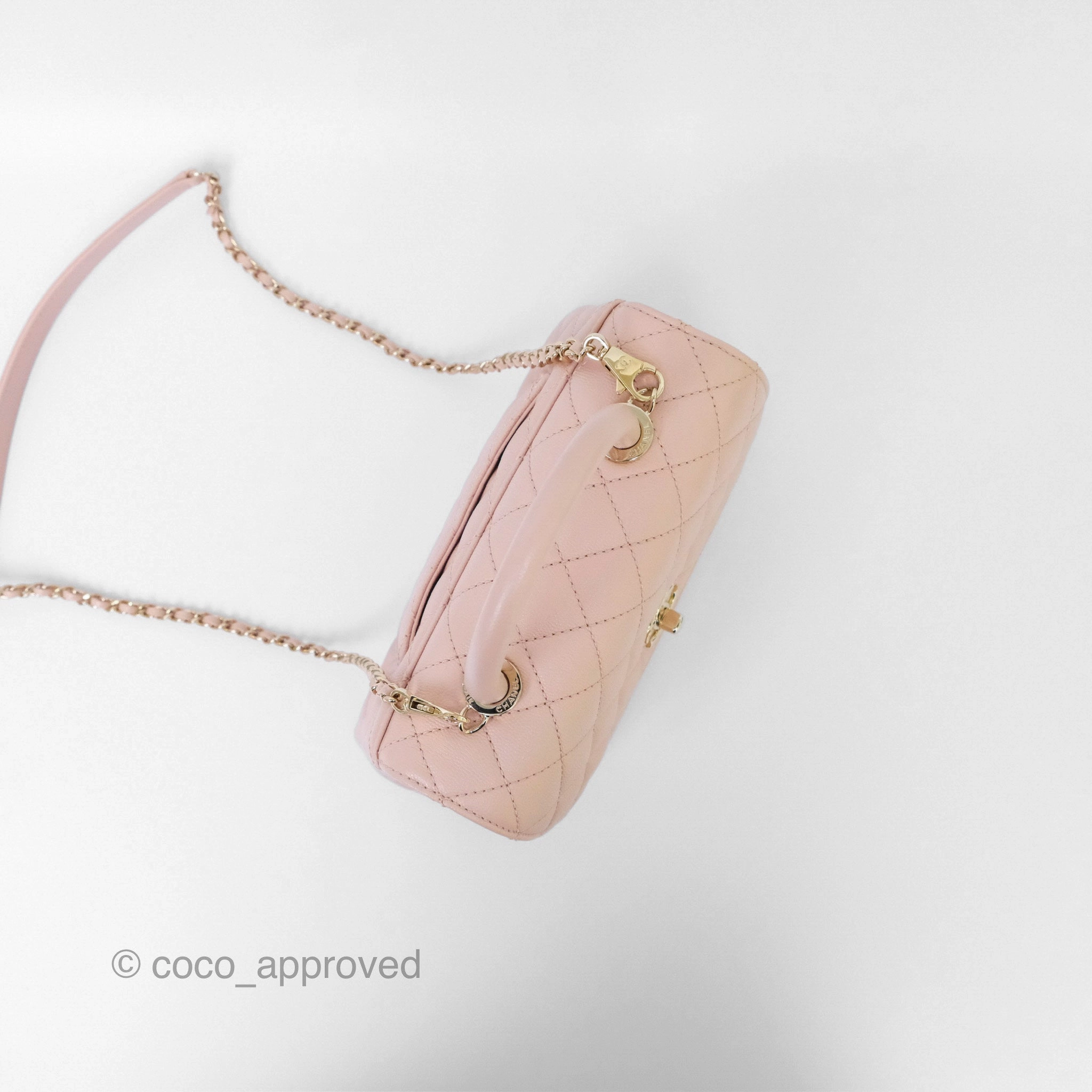 Chanel Small Coco Handle Pink Caviar Gold Hardware