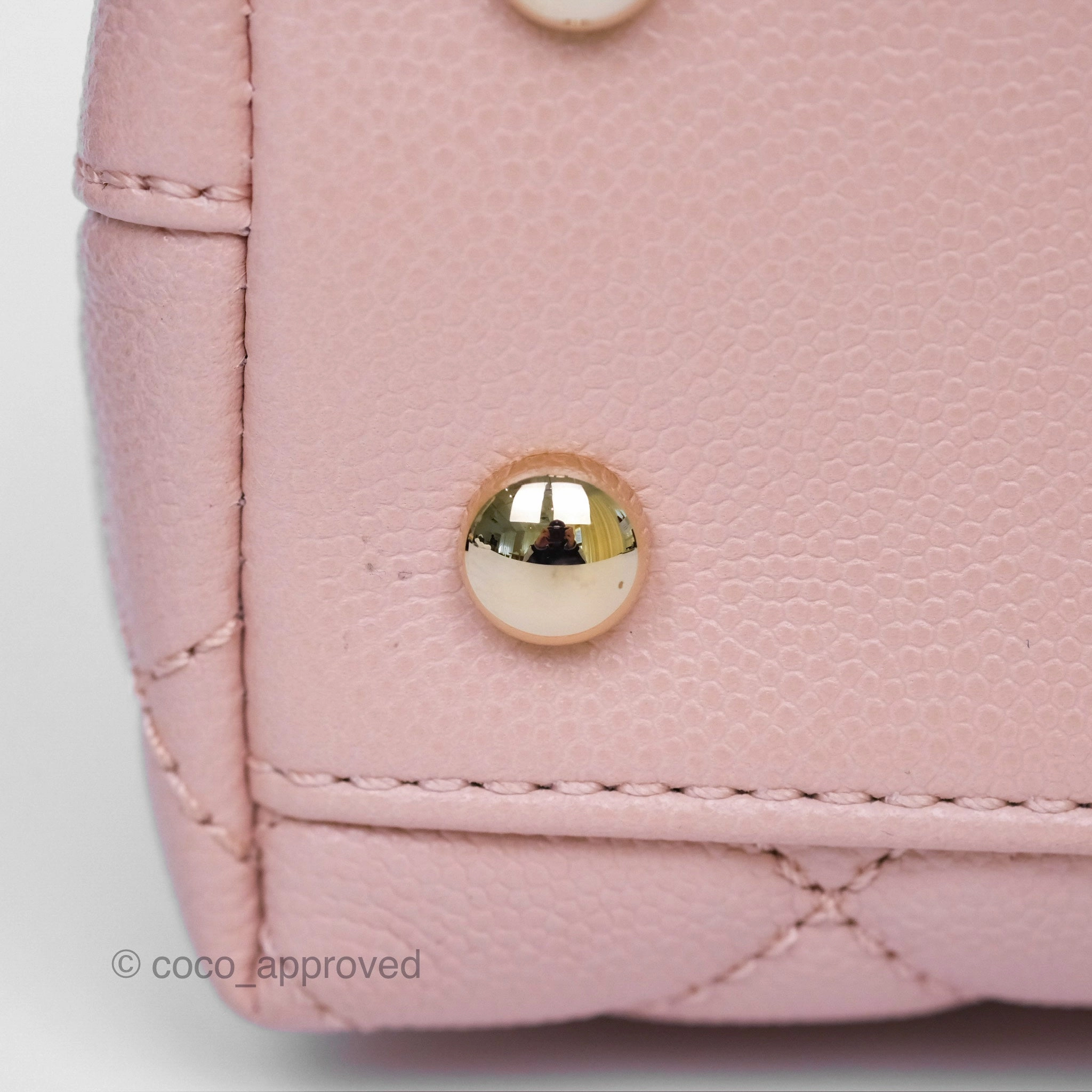 Chanel Small Coco Handle Pink Caviar Gold Hardware
