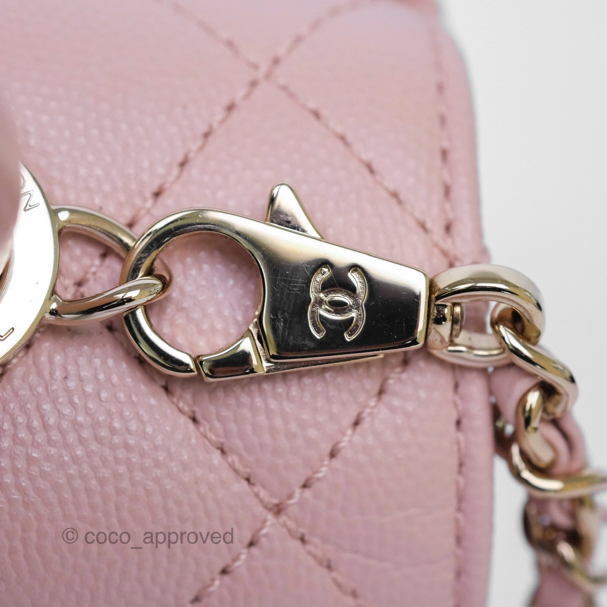 Chanel Small Coco Handle Pink Caviar Gold Hardware
