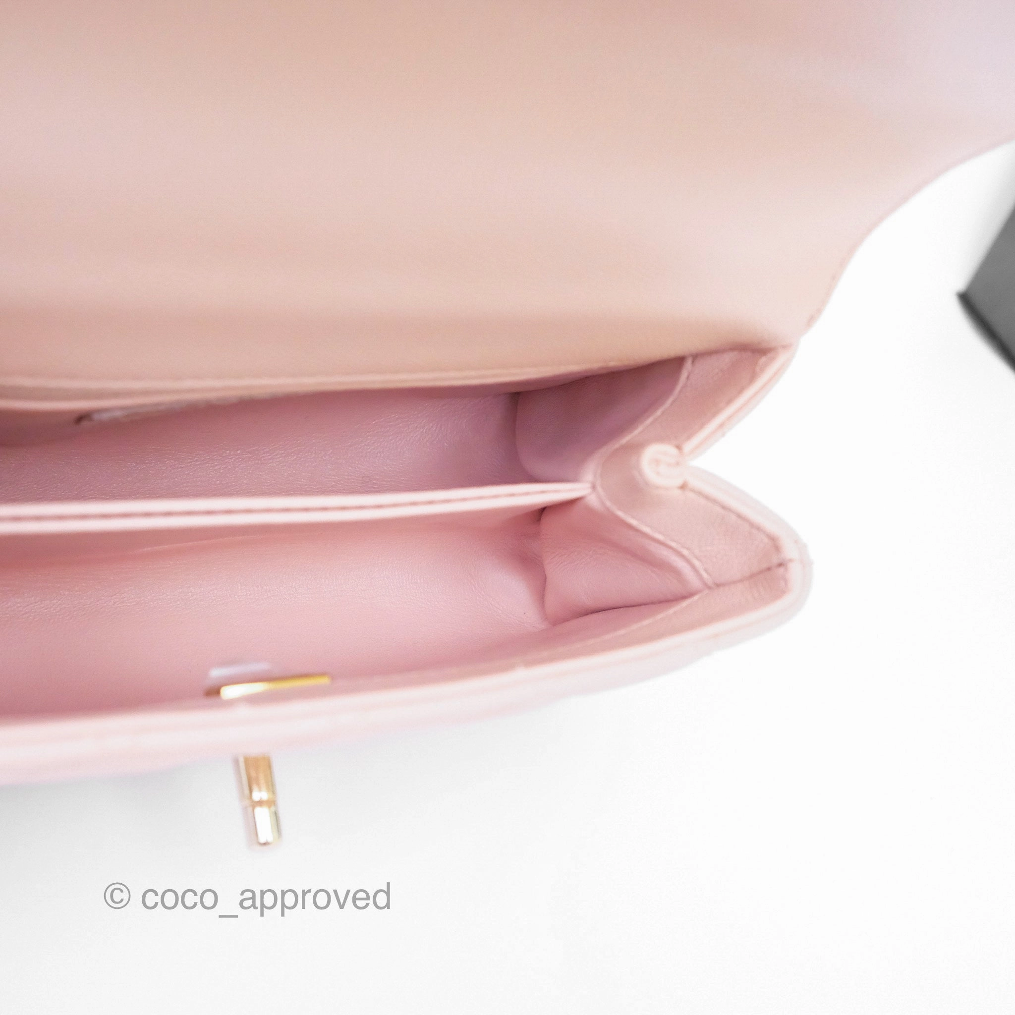 Chanel Small Coco Handle Pink Caviar Gold Hardware