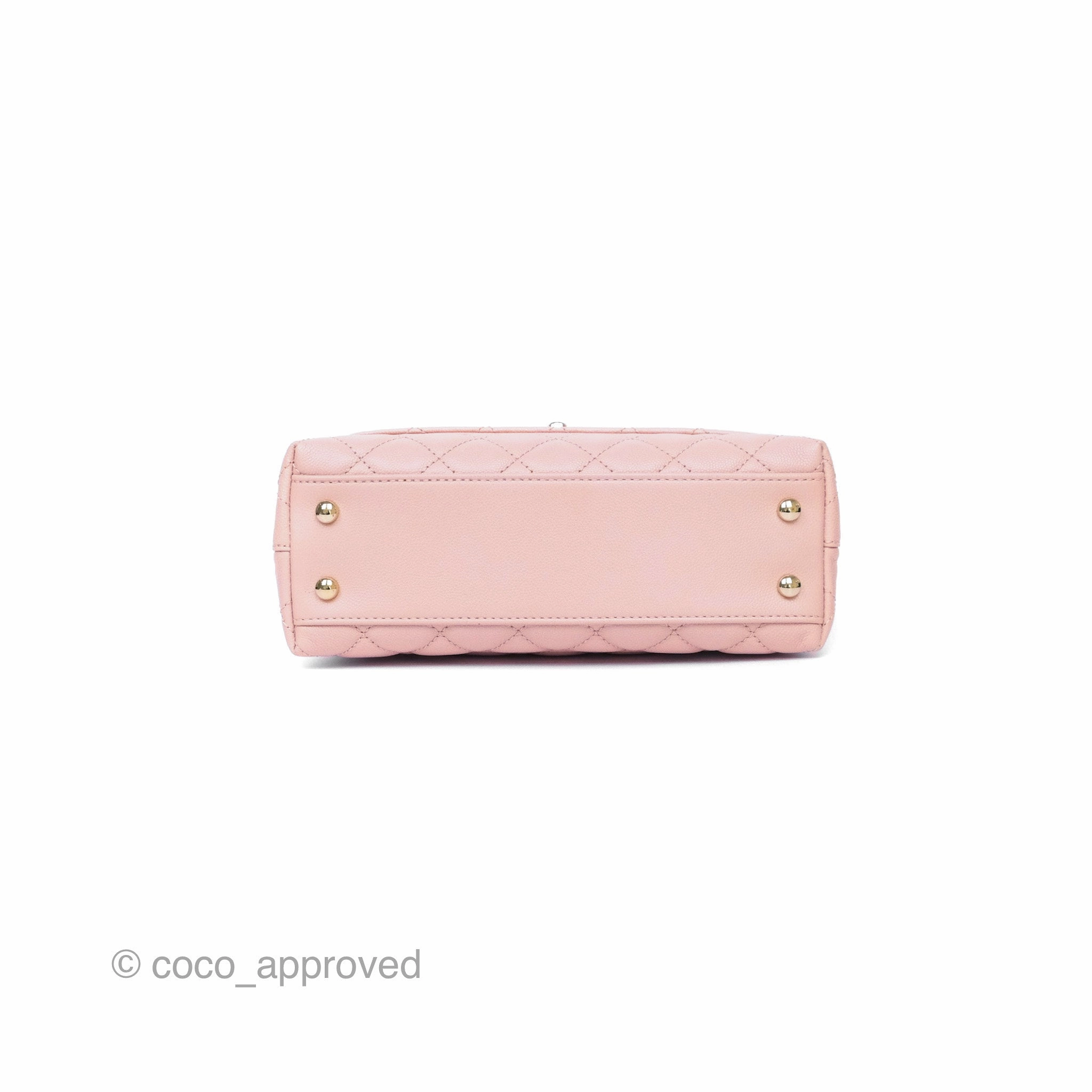 Chanel Small Coco Handle Pink Caviar Gold Hardware