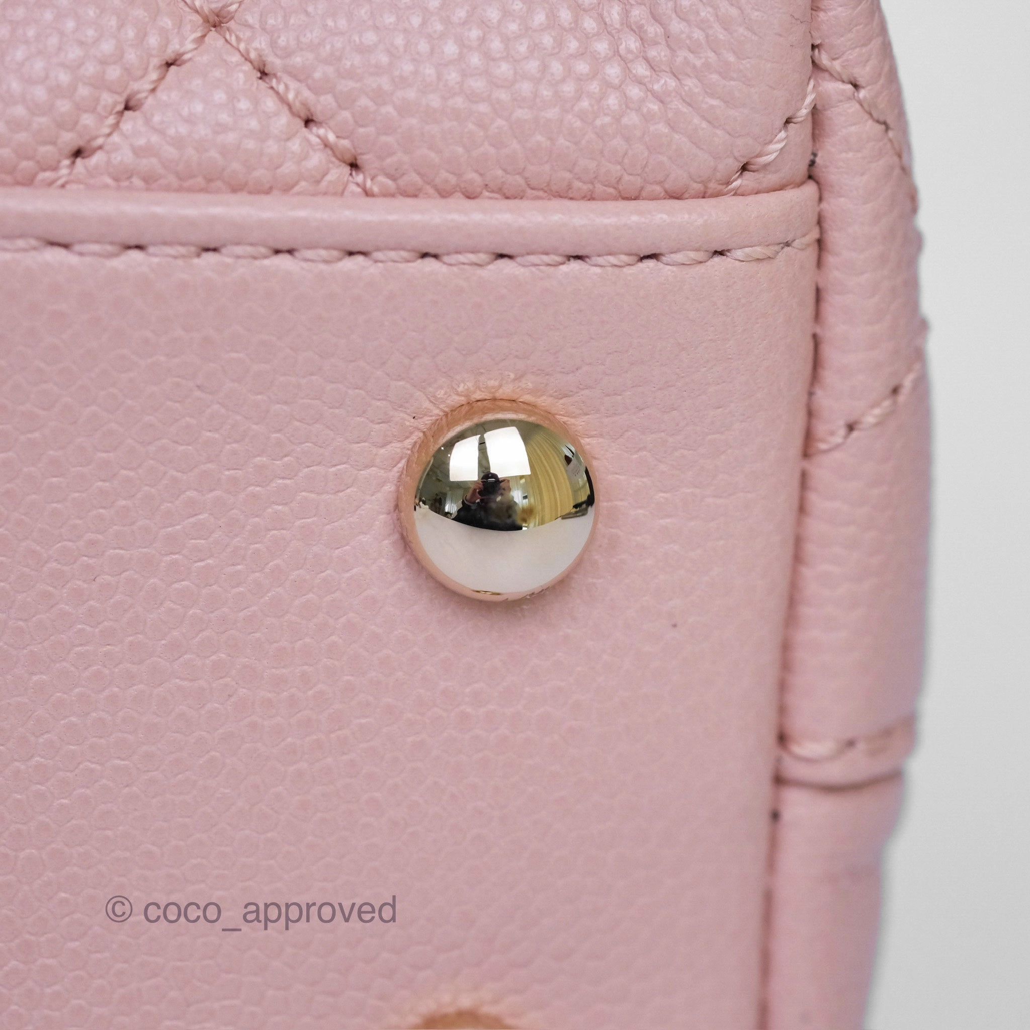 Chanel Small Coco Handle Pink Caviar Gold Hardware