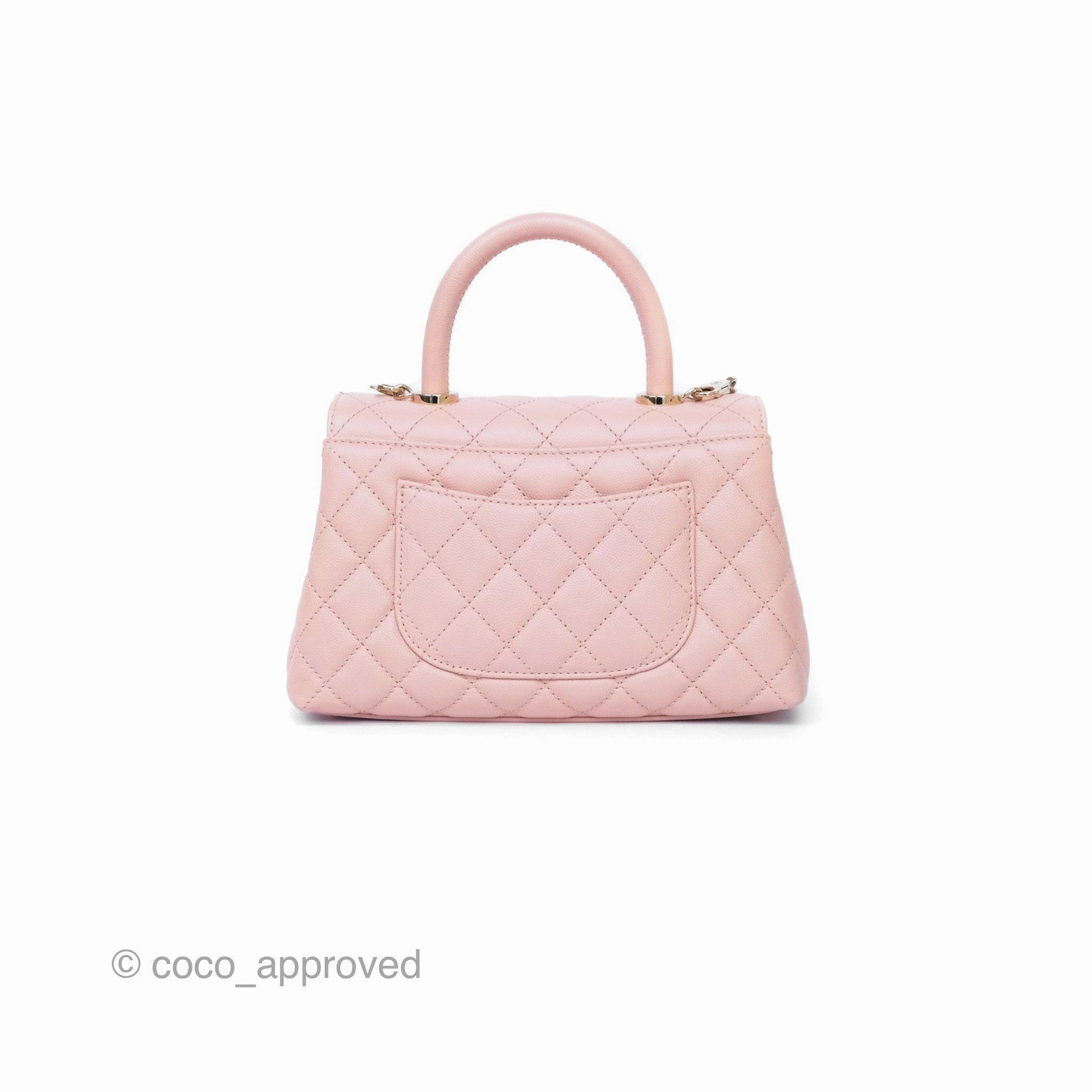 Chanel Small Coco Handle Pink Caviar Gold Hardware