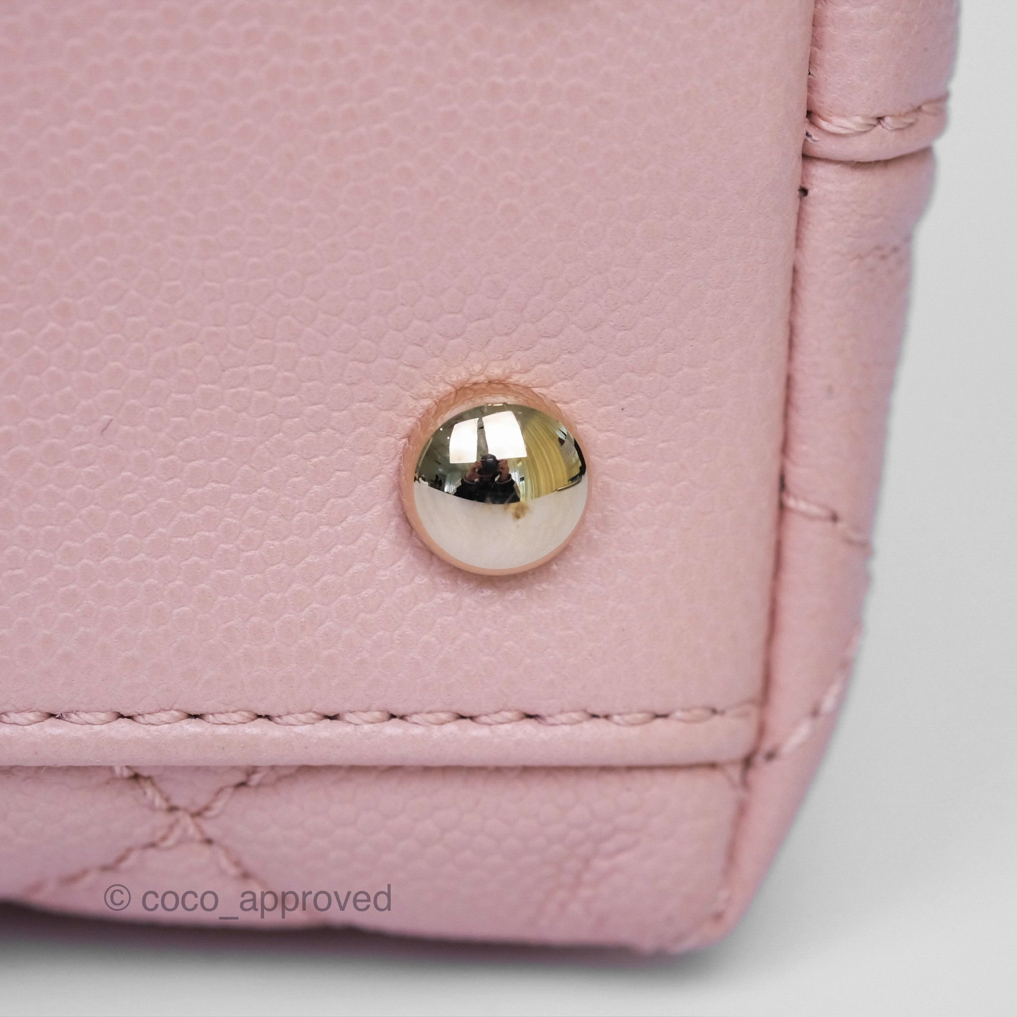 Chanel Small Coco Handle Pink Caviar Gold Hardware