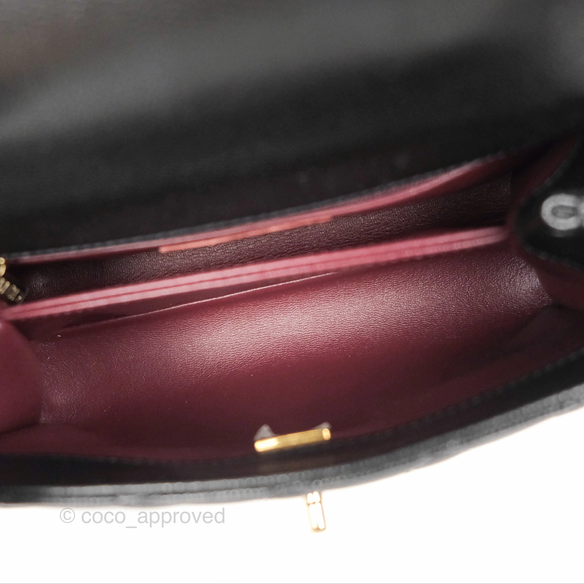 Chanel Small Coco Handle Quilted Black Caviar Gold Hardware