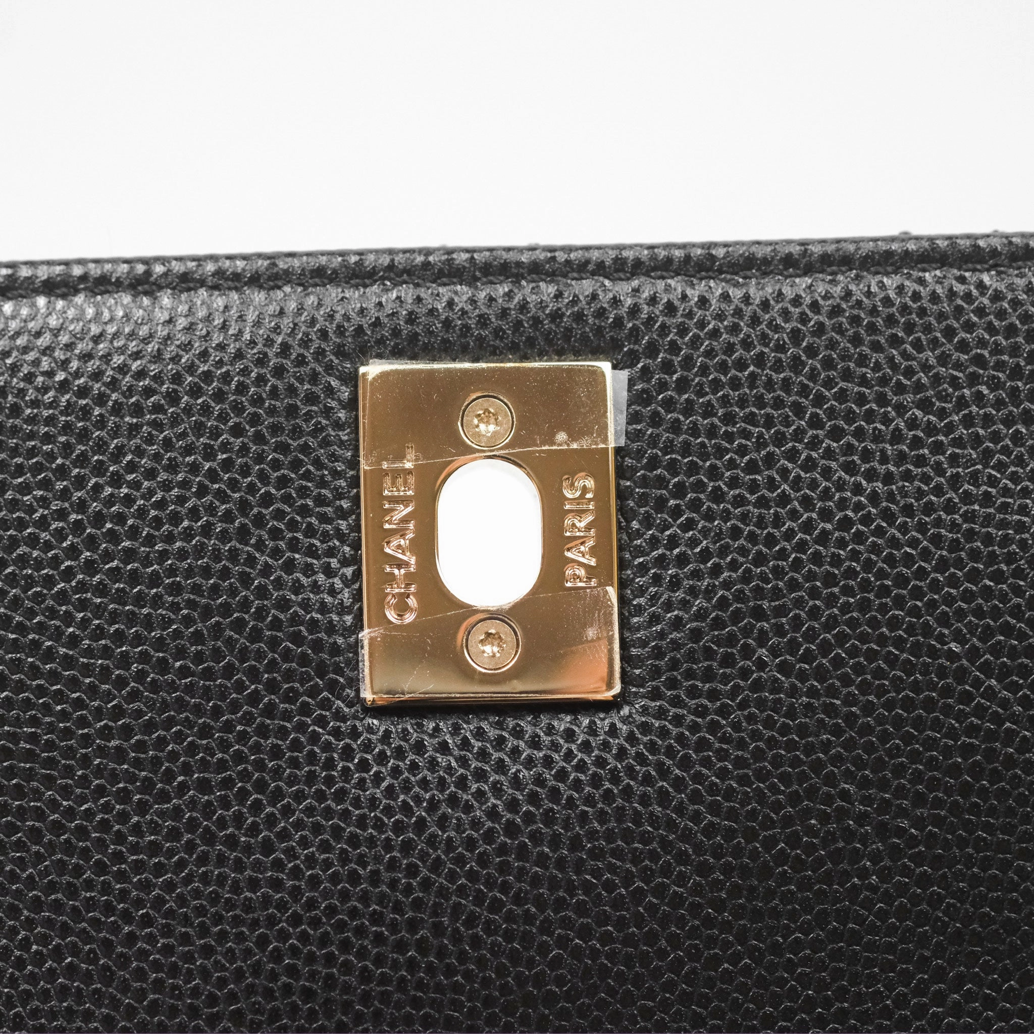 Chanel Small Coco Handle Quilted Black Caviar Gold Hardware