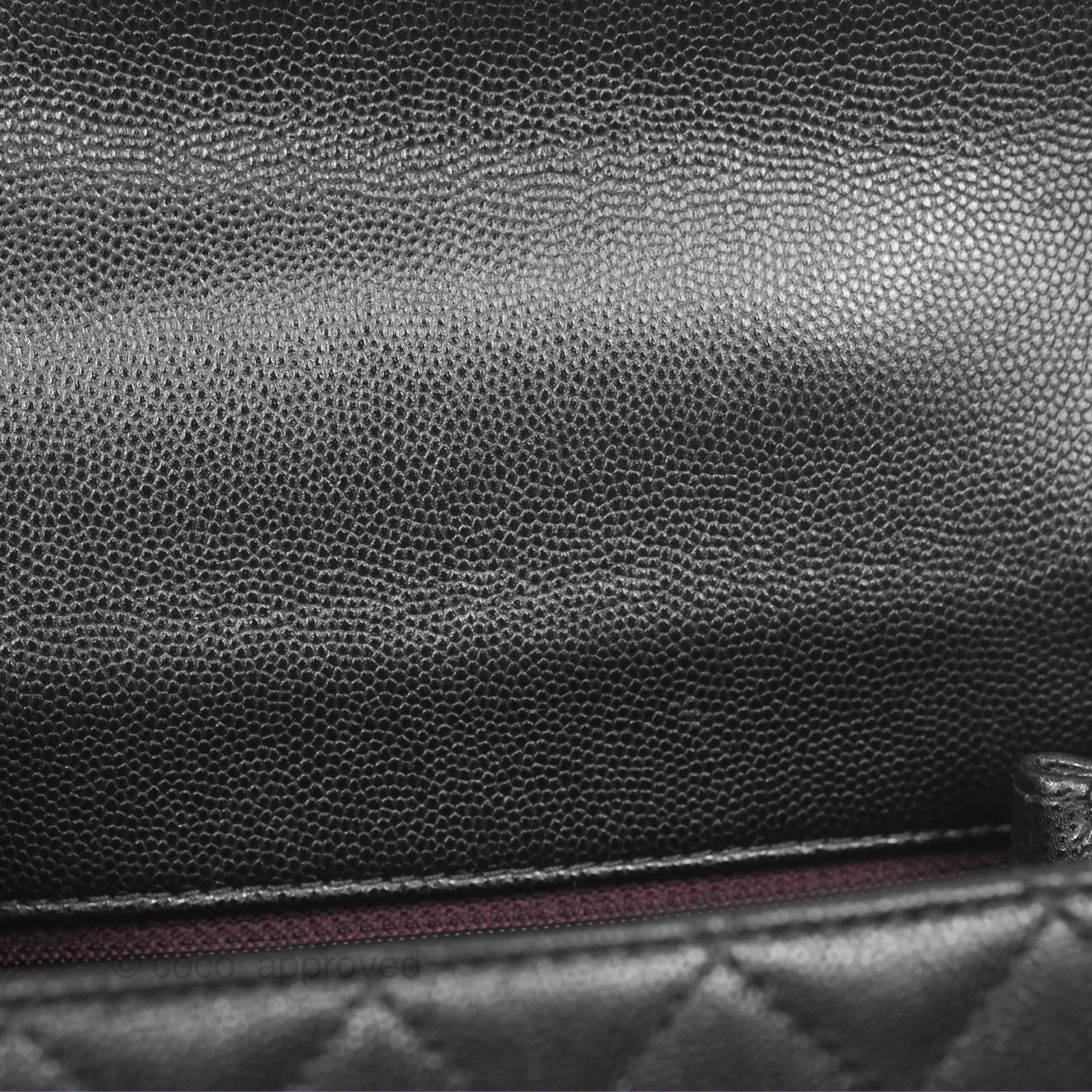 Chanel Small Coco Handle Quilted Black Caviar Gold Hardware