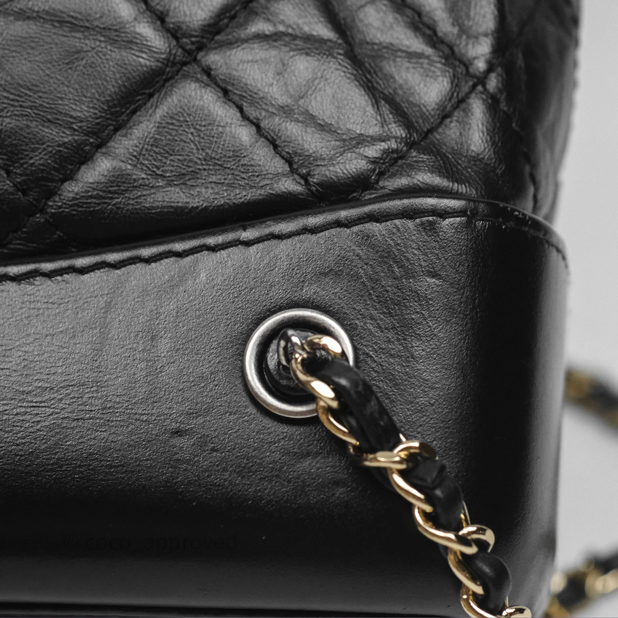 Chanel Small Gabrielle Backpack Black Aged Calfskin