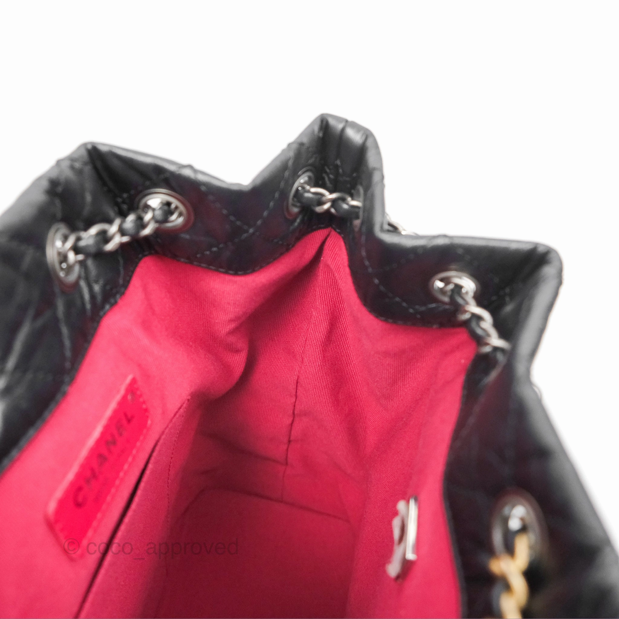 Chanel Small Gabrielle Backpack Black Aged Calfskin