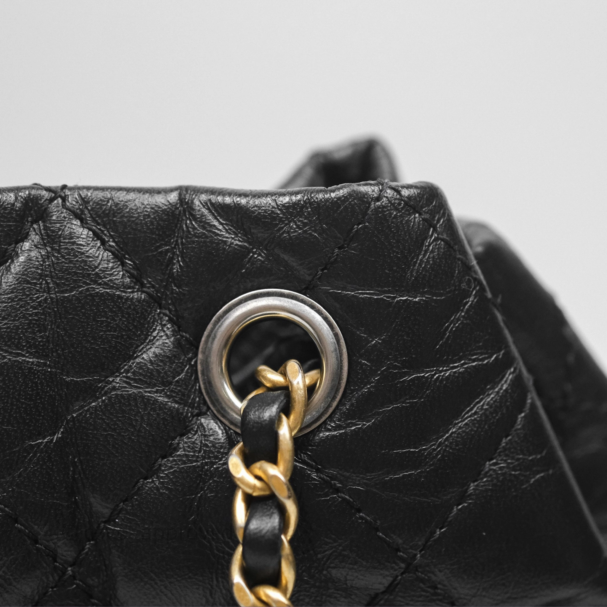 Chanel Small Gabrielle Backpack Black Aged Calfskin