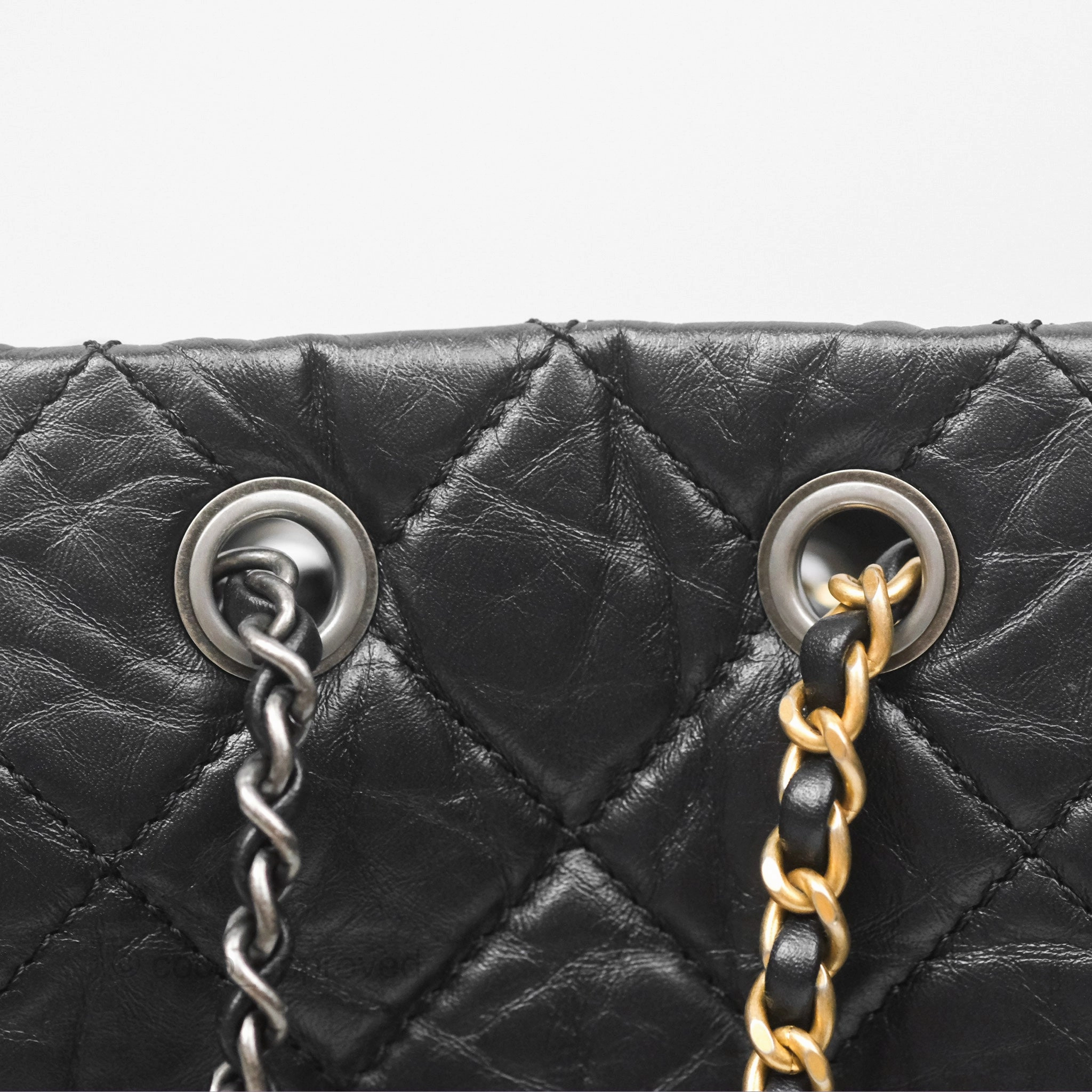 Chanel Small Gabrielle Backpack Black Aged Calfskin