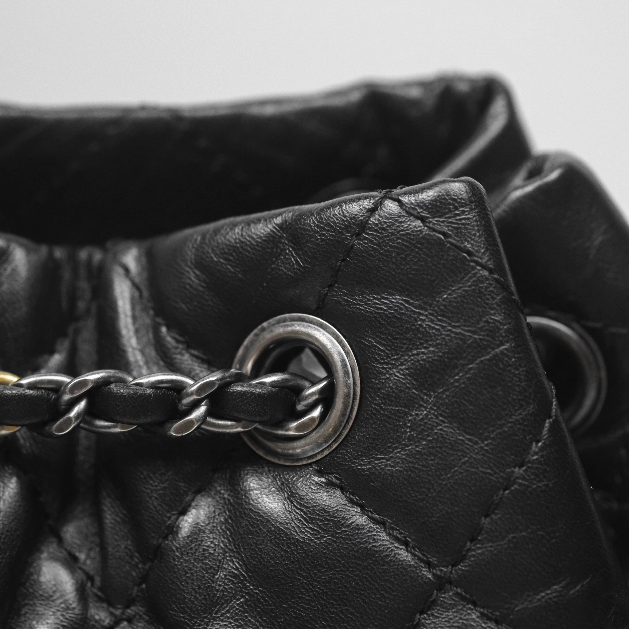 Chanel Small Gabrielle Backpack Black Aged Calfskin