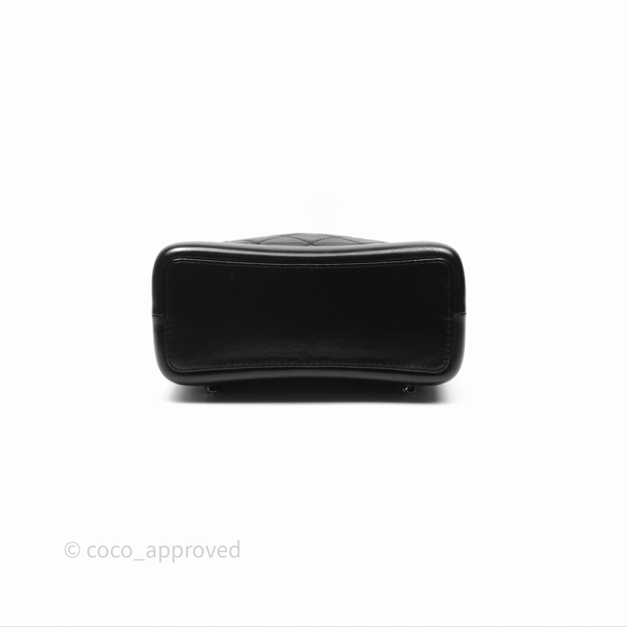 Chanel Small Gabrielle Backpack Black Aged Calfskin