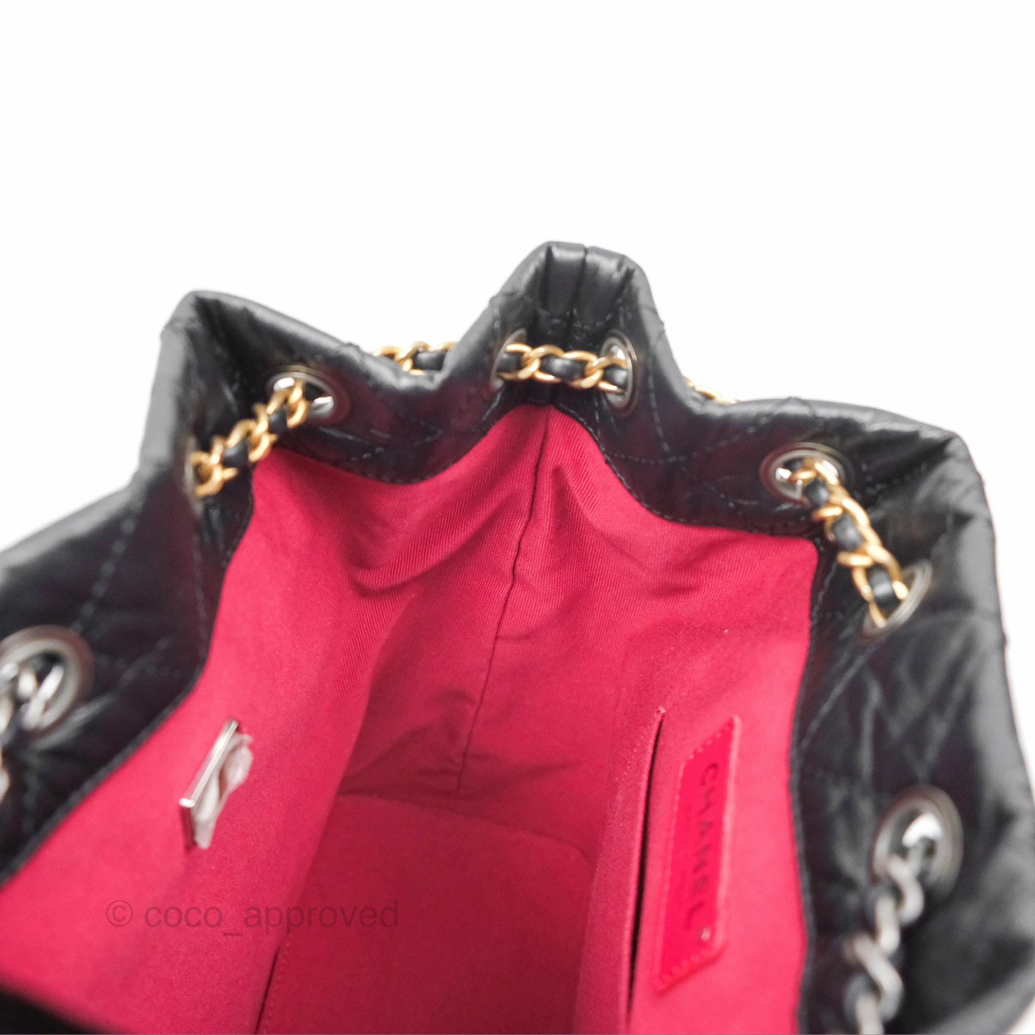Chanel Small Gabrielle Backpack Black Aged Calfskin
