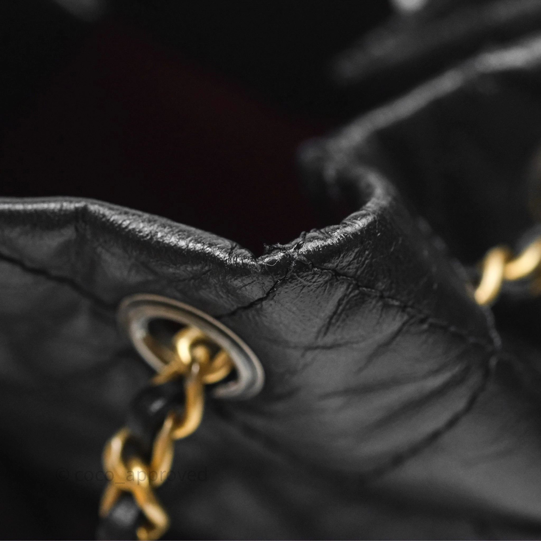 Chanel Small Gabrielle Backpack Black Aged Calfskin