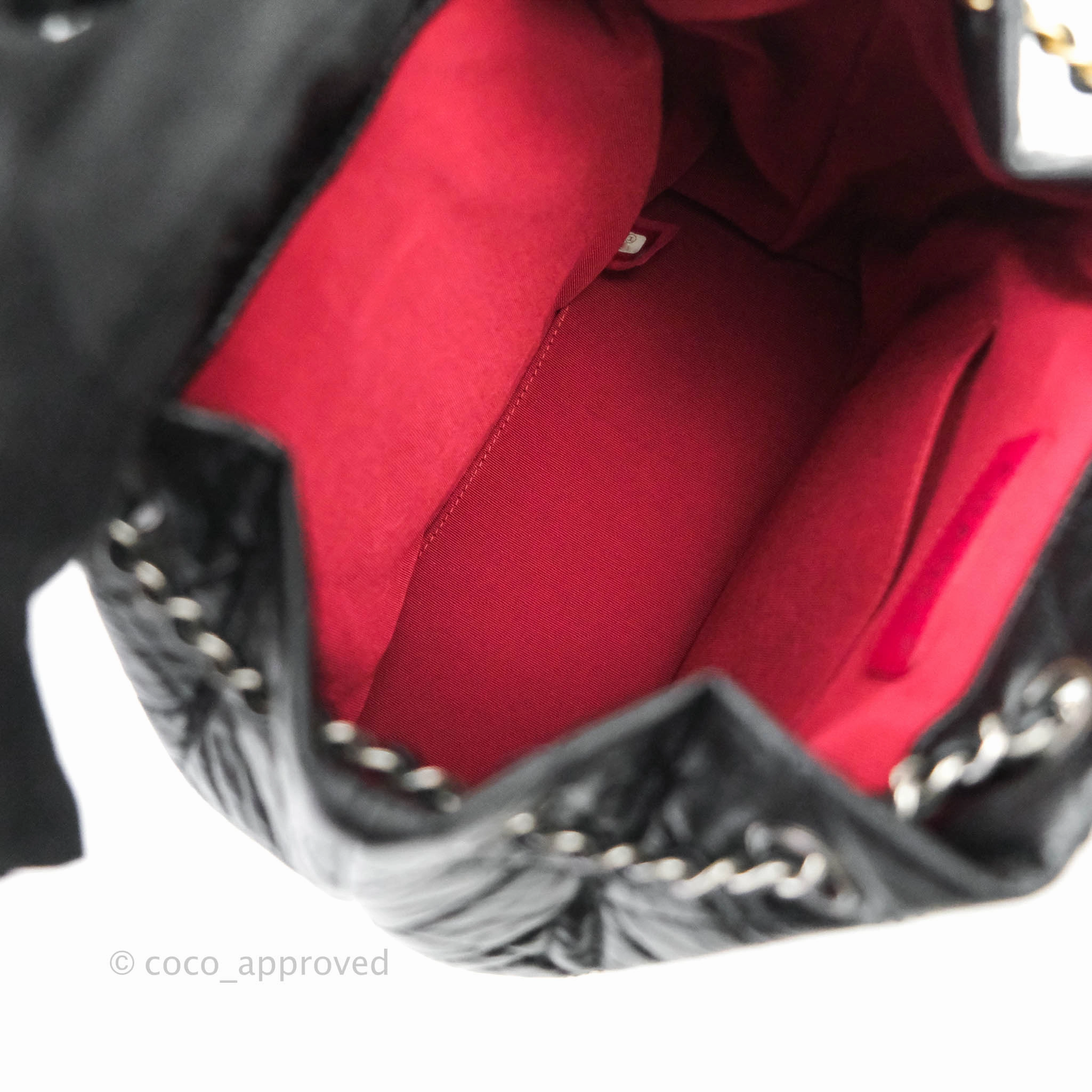 Chanel Small Gabrielle Backpack Black Aged Calfskin