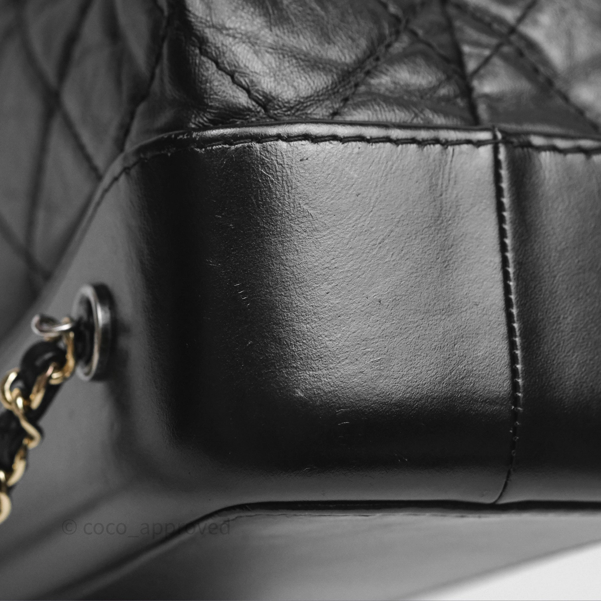Chanel Small Gabrielle Backpack Black Aged Calfskin