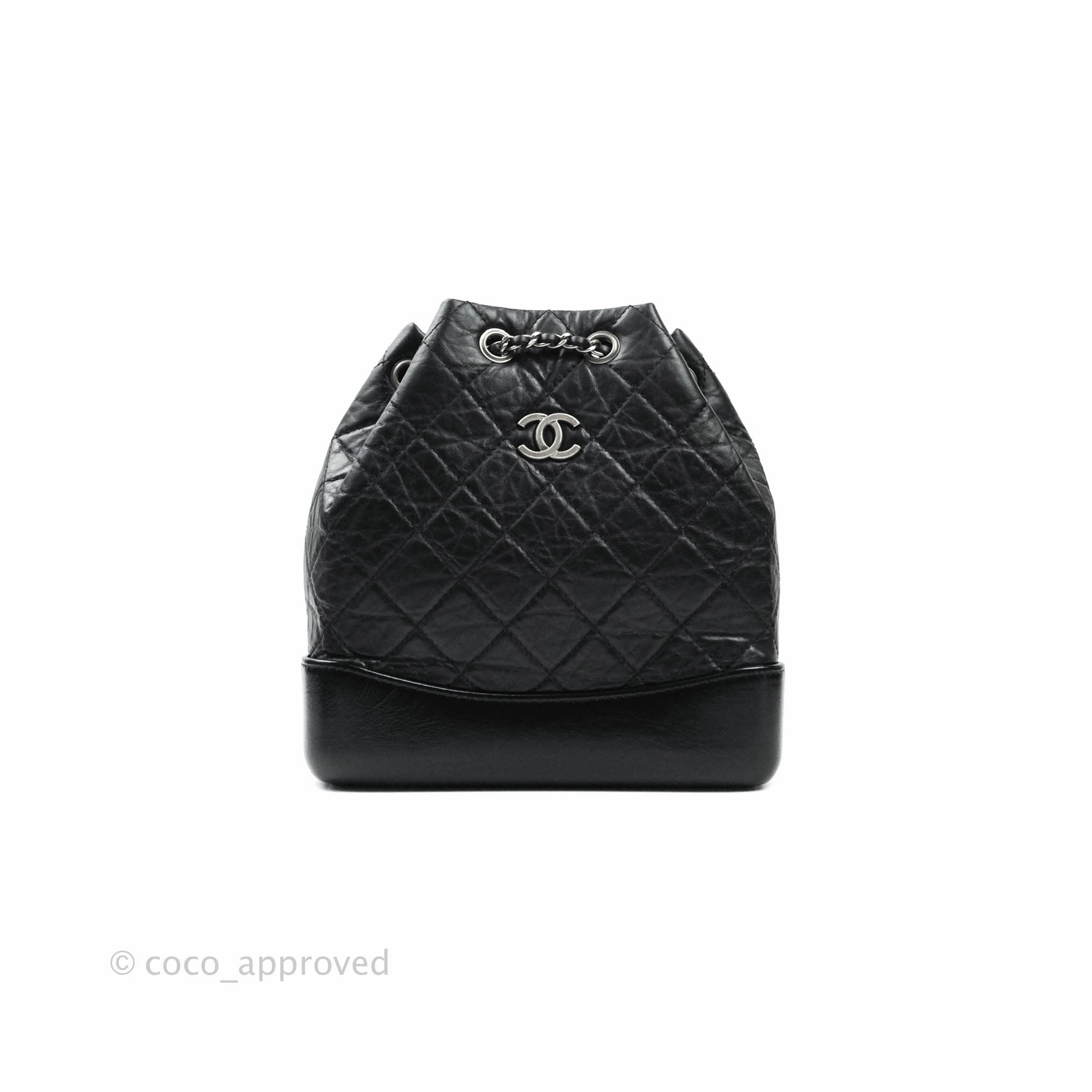 Chanel Small Gabrielle Backpack Black Aged Calfskin
