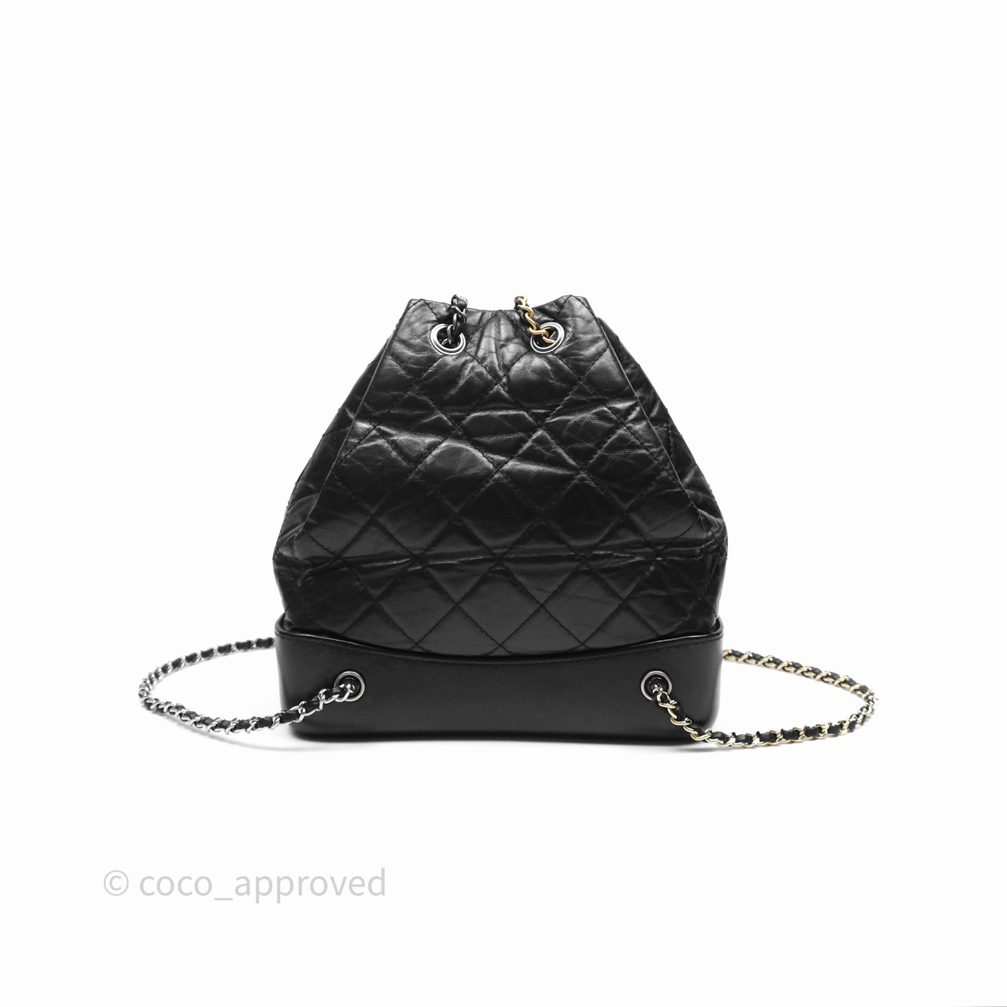 Chanel Small Gabrielle Backpack Black Aged Calfskin