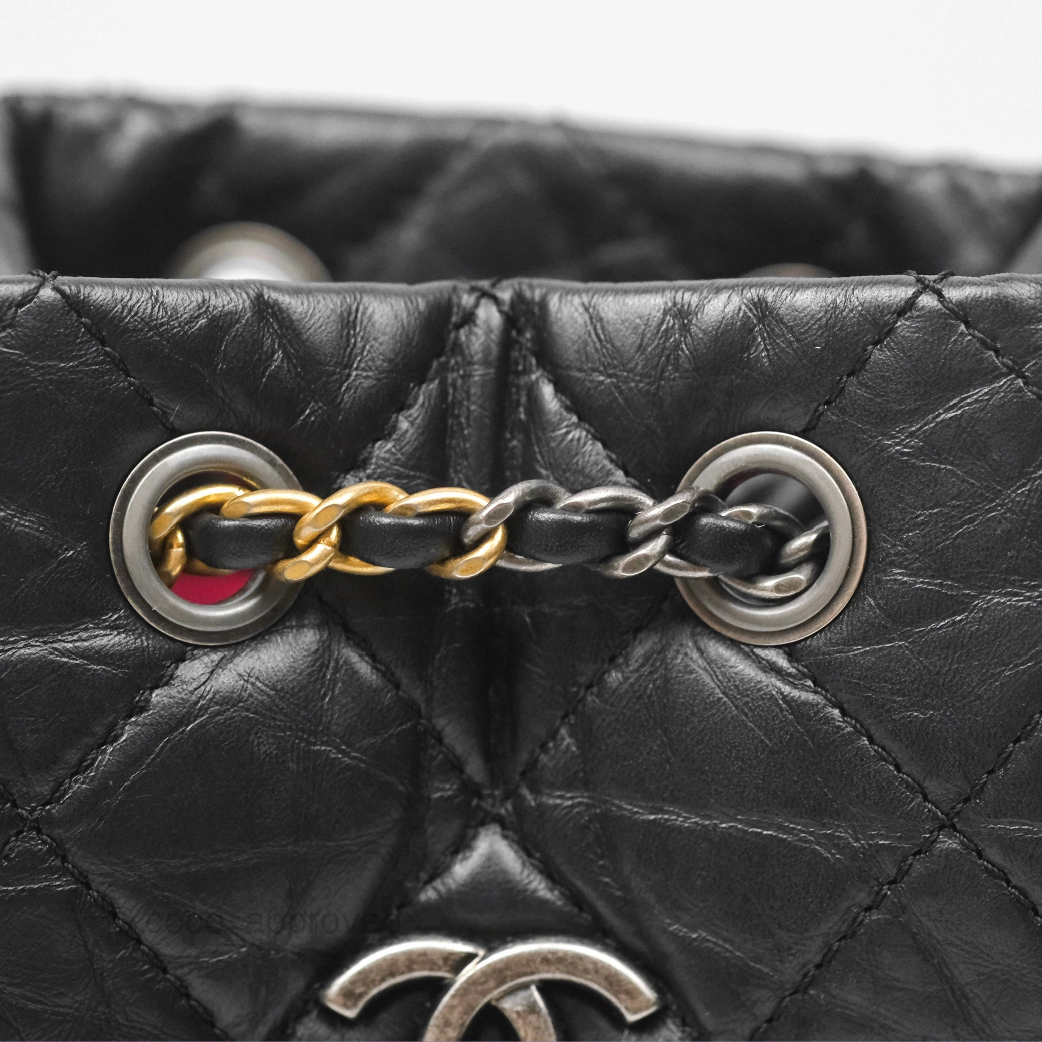 Chanel Small Gabrielle Backpack Black Aged Calfskin