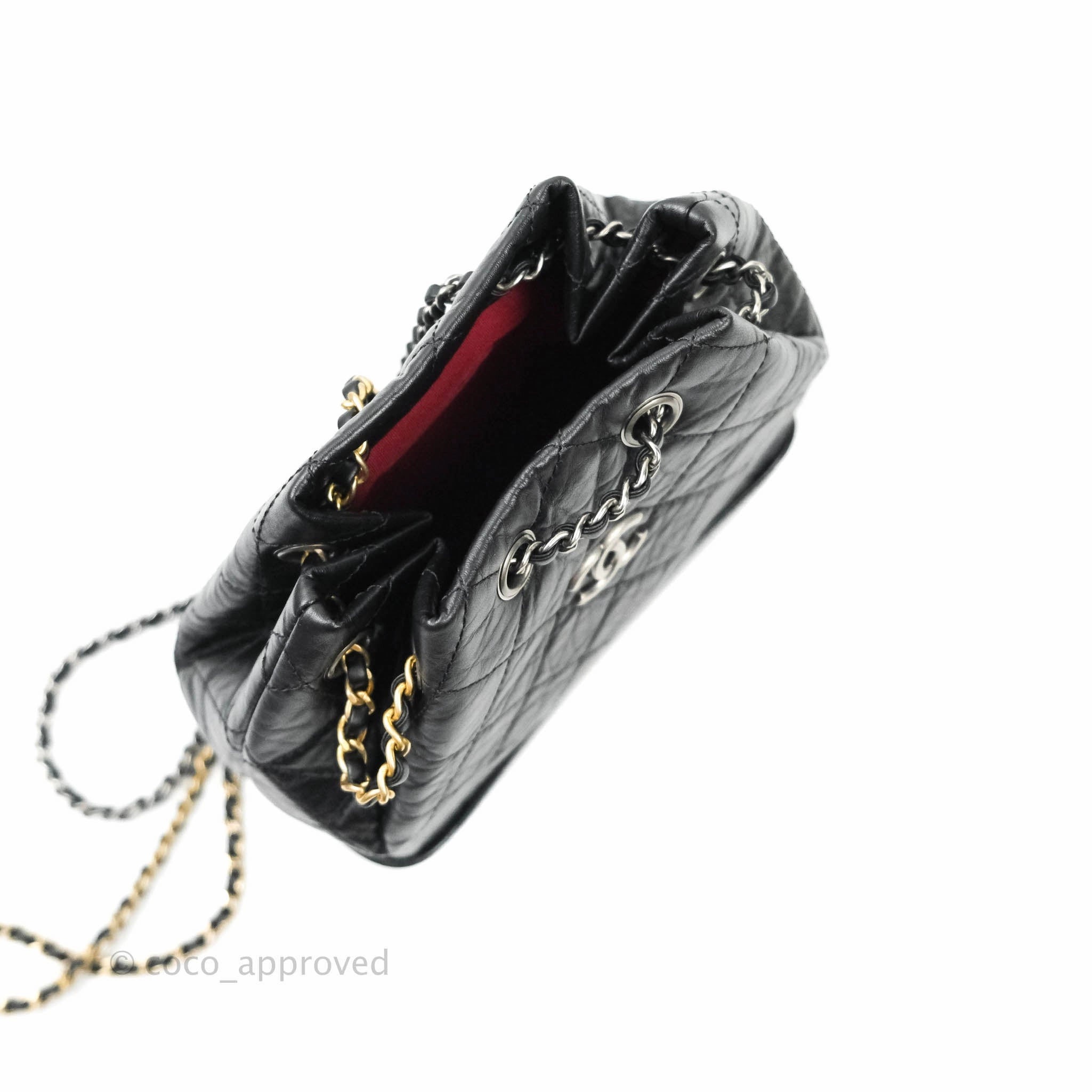 Chanel Small Gabrielle Backpack Black Aged Calfskin