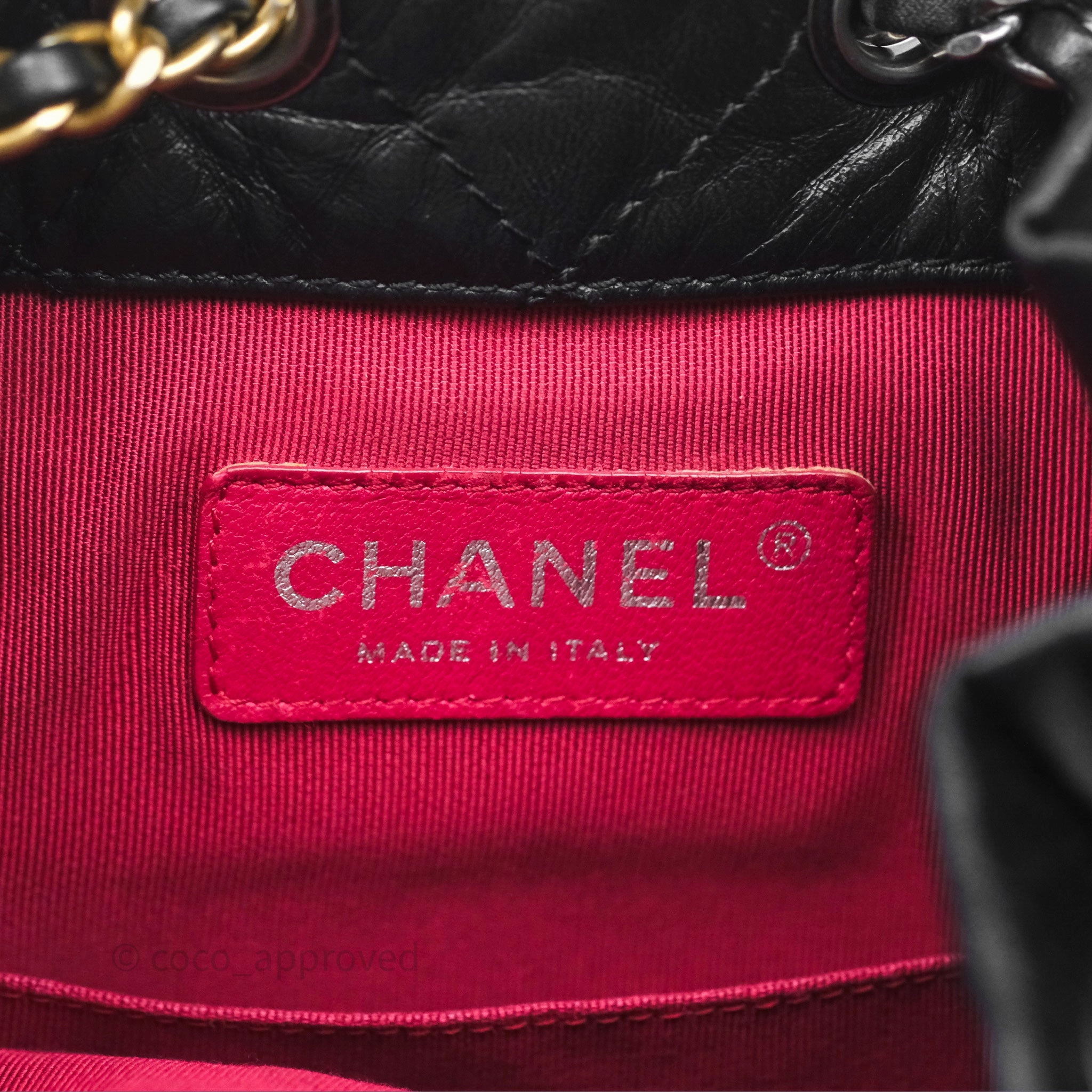 Chanel Small Gabrielle Backpack Black Aged Calfskin