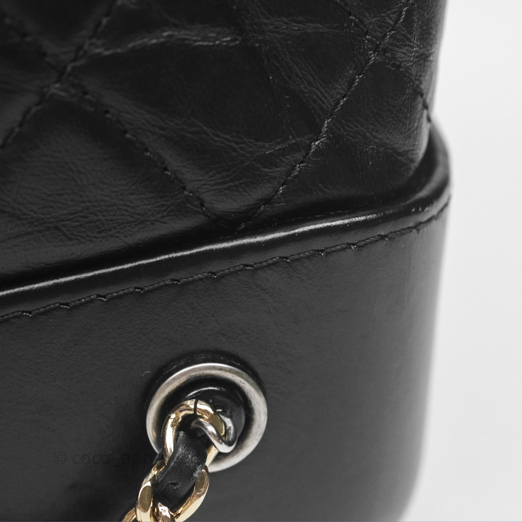 Chanel Small Gabrielle Backpack Black Aged Calfskin