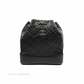 Chanel Small Gabrielle Backpack Black Aged Calfskin