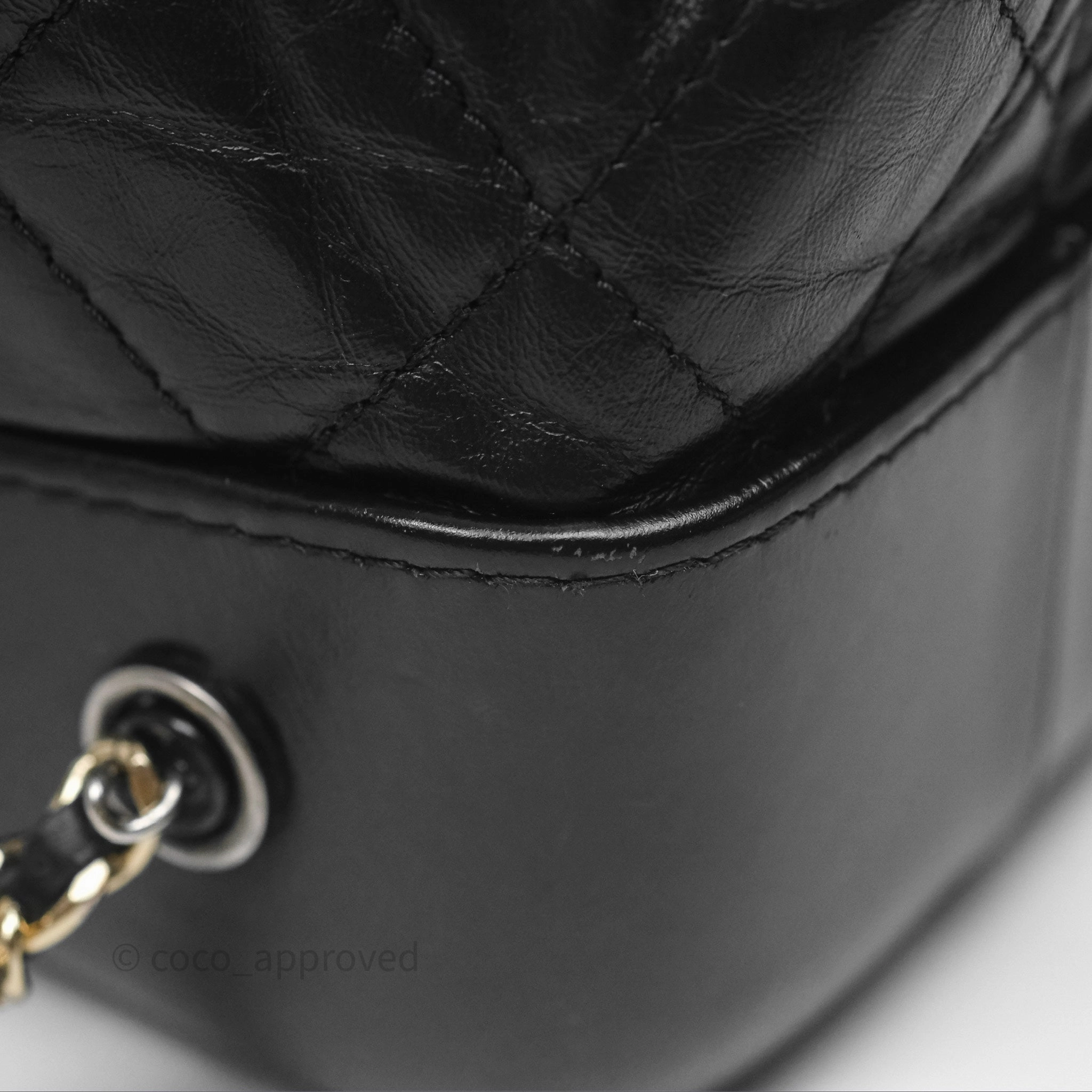 Chanel Small Gabrielle Backpack Black Aged Calfskin