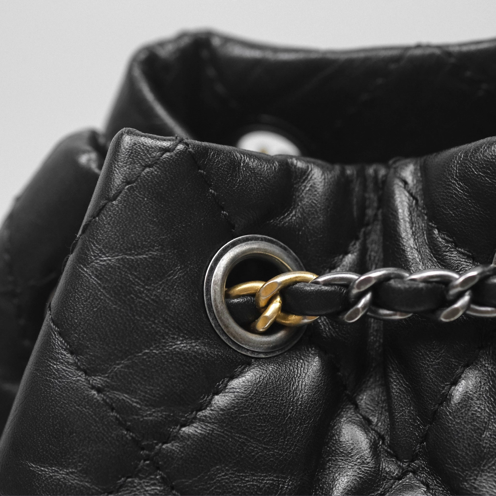 Chanel Small Gabrielle Backpack Black Aged Calfskin