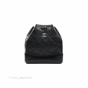 Chanel Small Gabrielle Backpack Black Aged Calfskin