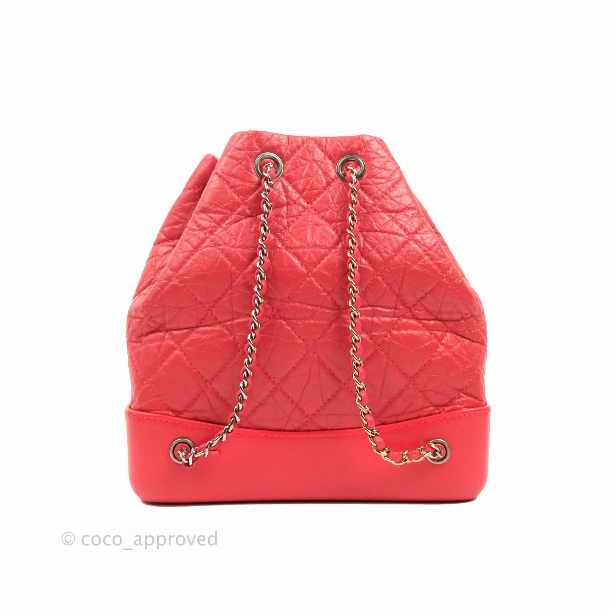Chanel Small Gabrielle Backpack Dark Pink Aged Calfskin
