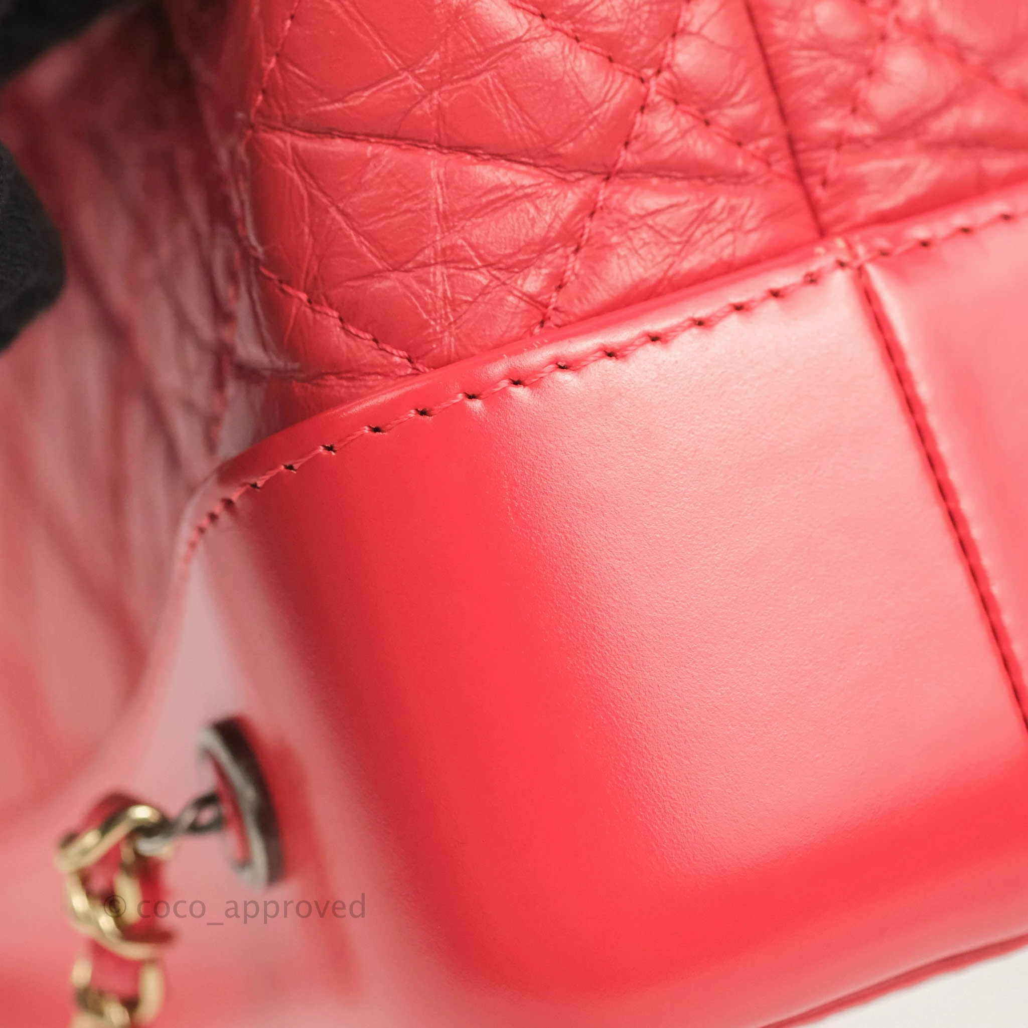 Chanel Small Gabrielle Backpack Dark Pink Aged Calfskin