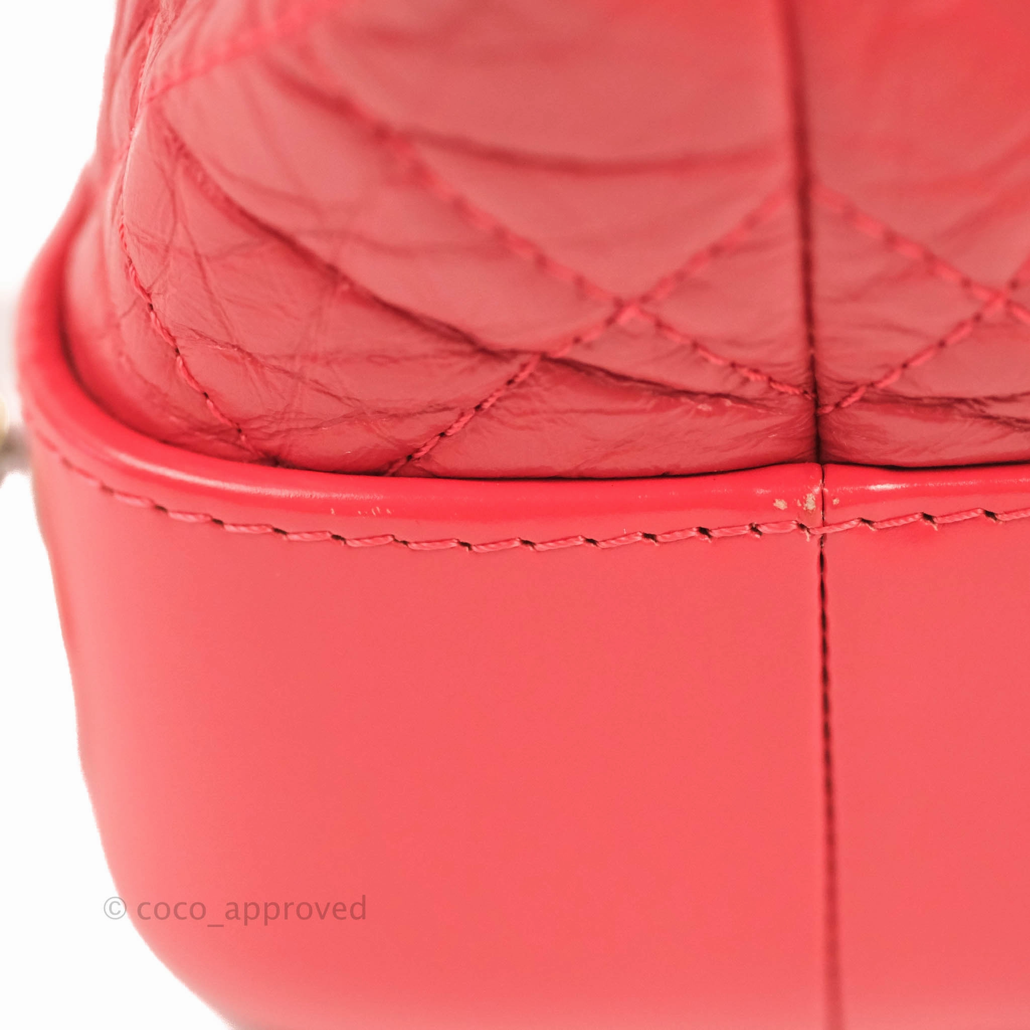 Chanel Small Gabrielle Backpack Dark Pink Aged Calfskin