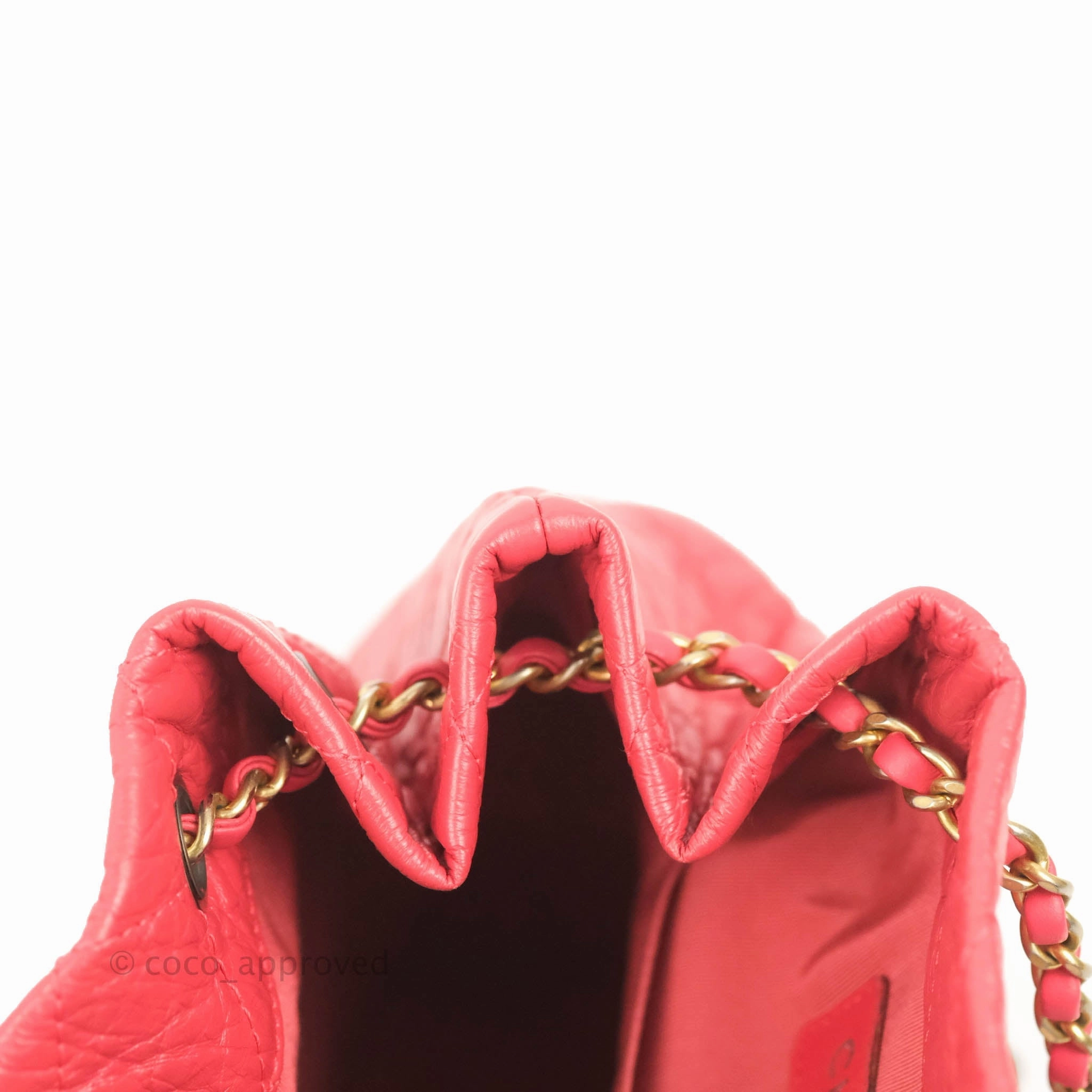 Chanel Small Gabrielle Backpack Dark Pink Aged Calfskin