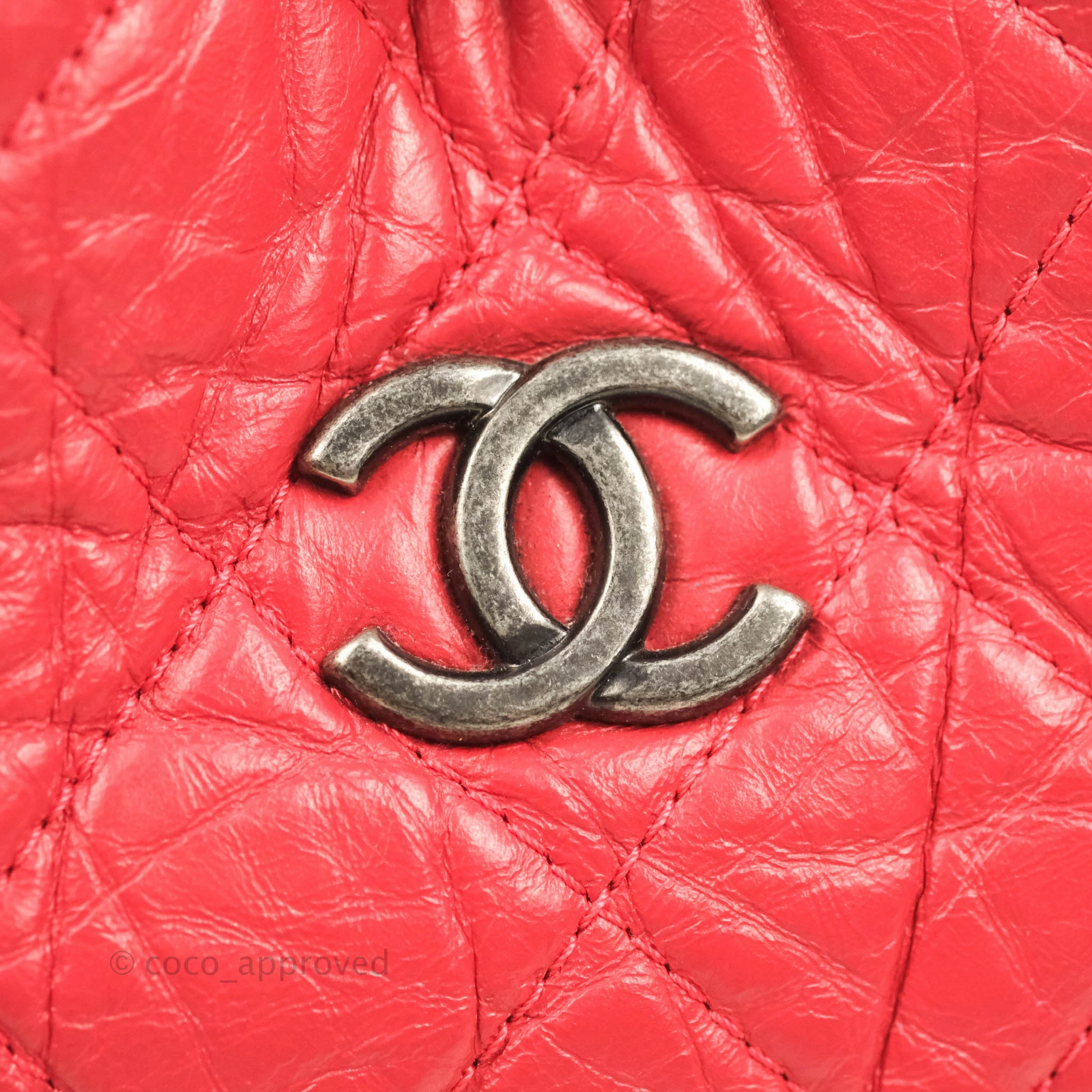 Chanel Small Gabrielle Backpack Dark Pink Aged Calfskin