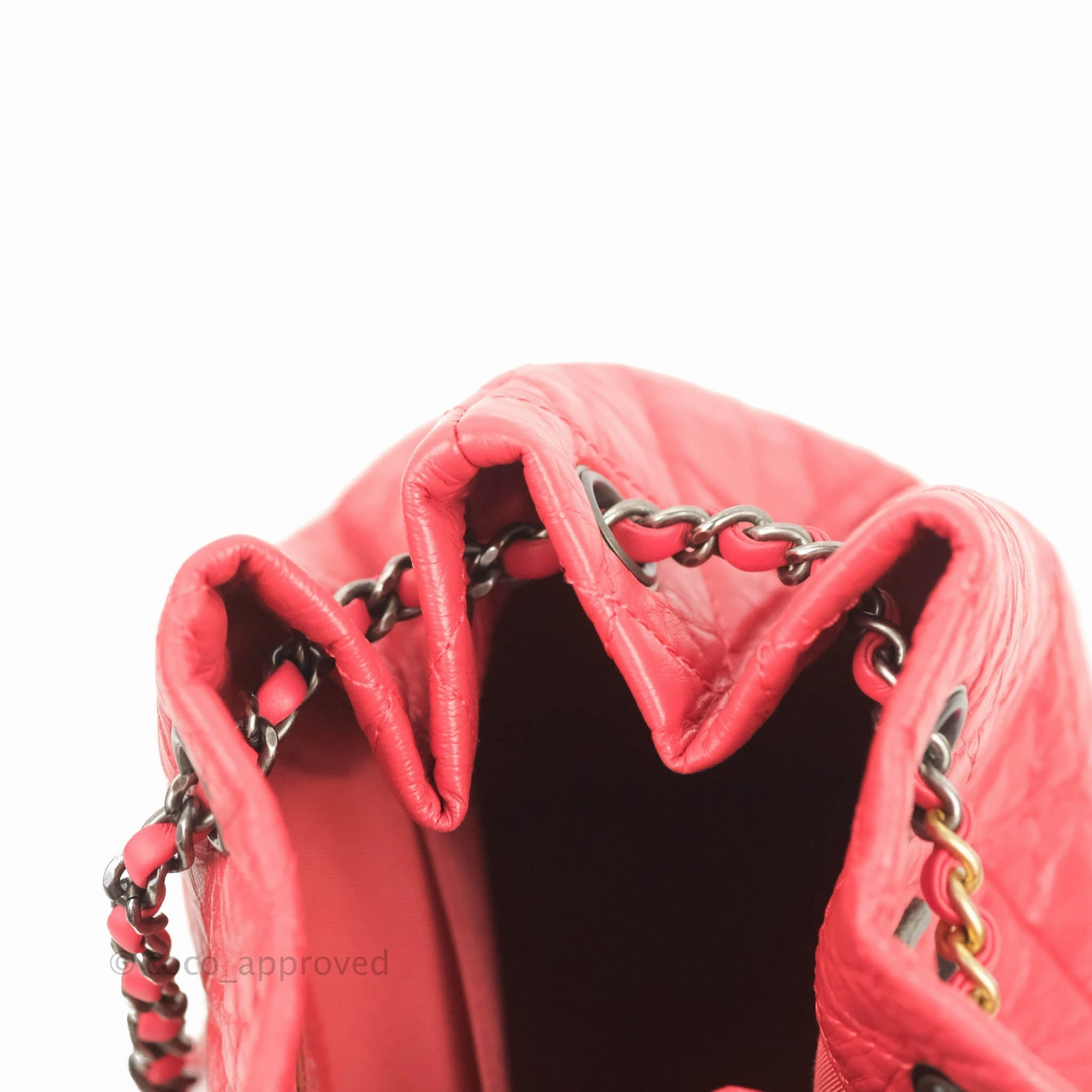 Chanel Small Gabrielle Backpack Dark Pink Aged Calfskin