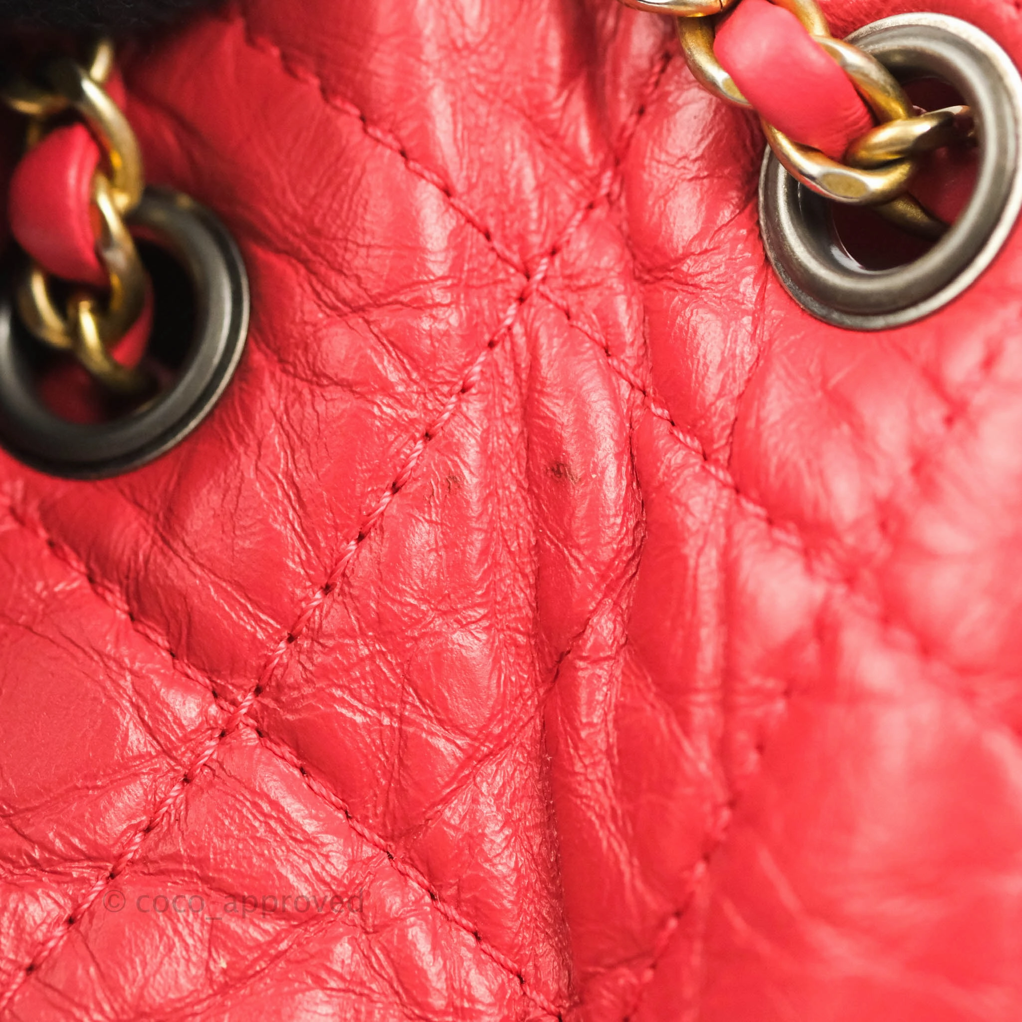 Chanel Small Gabrielle Backpack Dark Pink Aged Calfskin