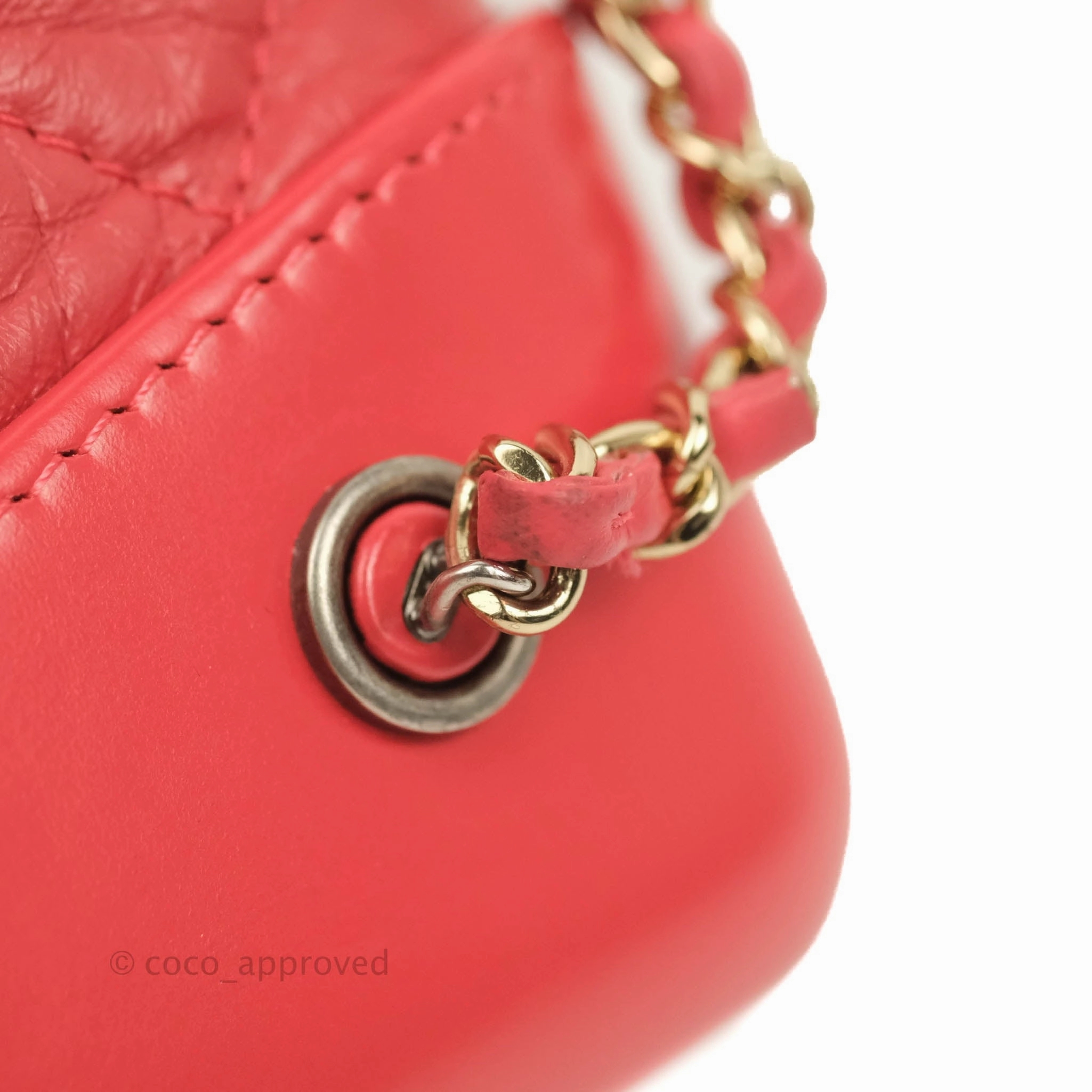 Chanel Small Gabrielle Backpack Dark Pink Aged Calfskin