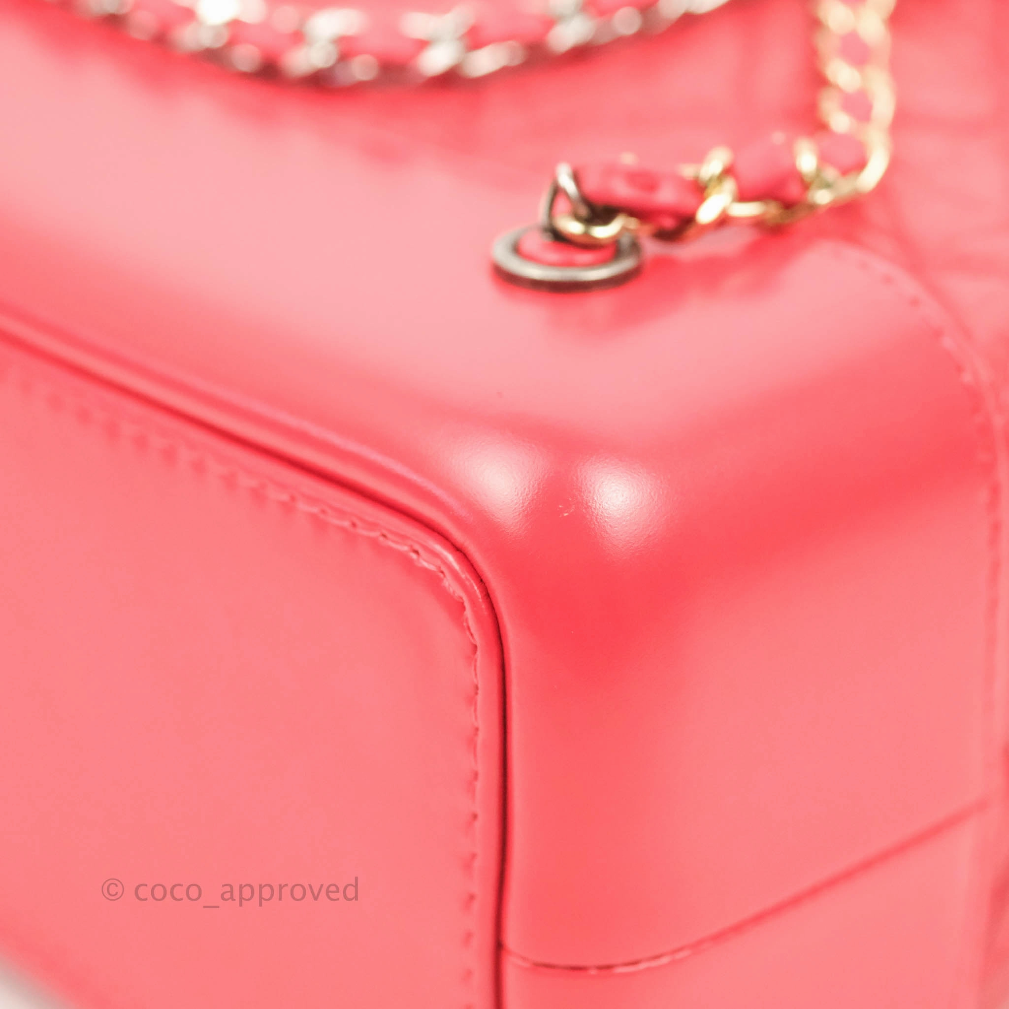 Chanel Small Gabrielle Backpack Dark Pink Aged Calfskin