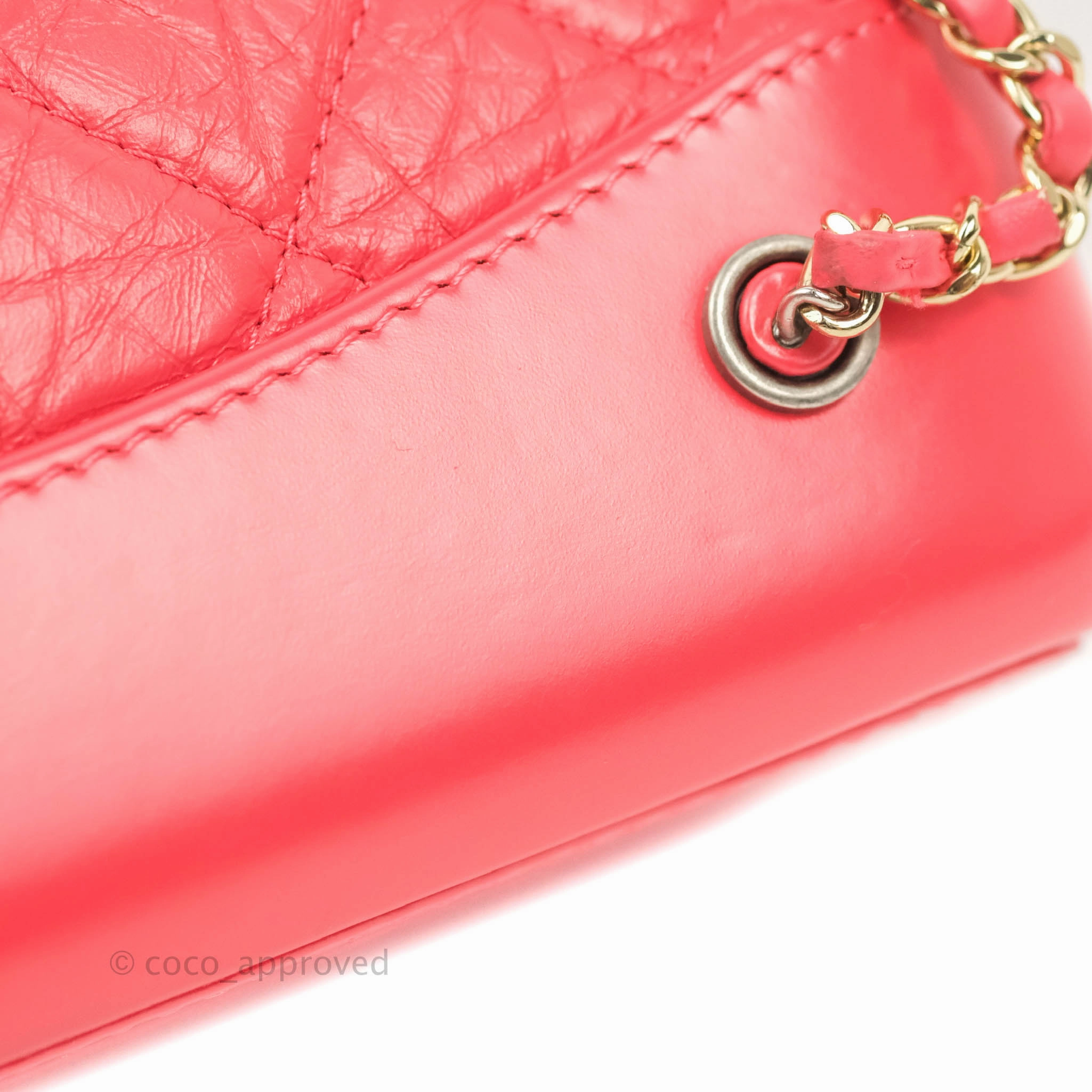 Chanel Small Gabrielle Backpack Dark Pink Aged Calfskin