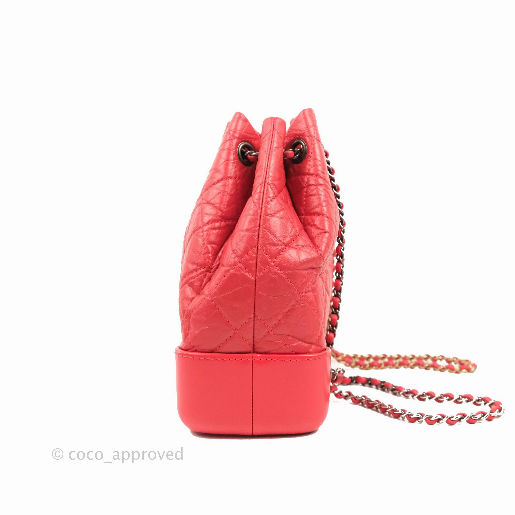 Chanel Small Gabrielle Backpack Dark Pink Aged Calfskin
