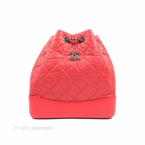 Chanel Small Gabrielle Backpack Dark Pink Aged Calfskin