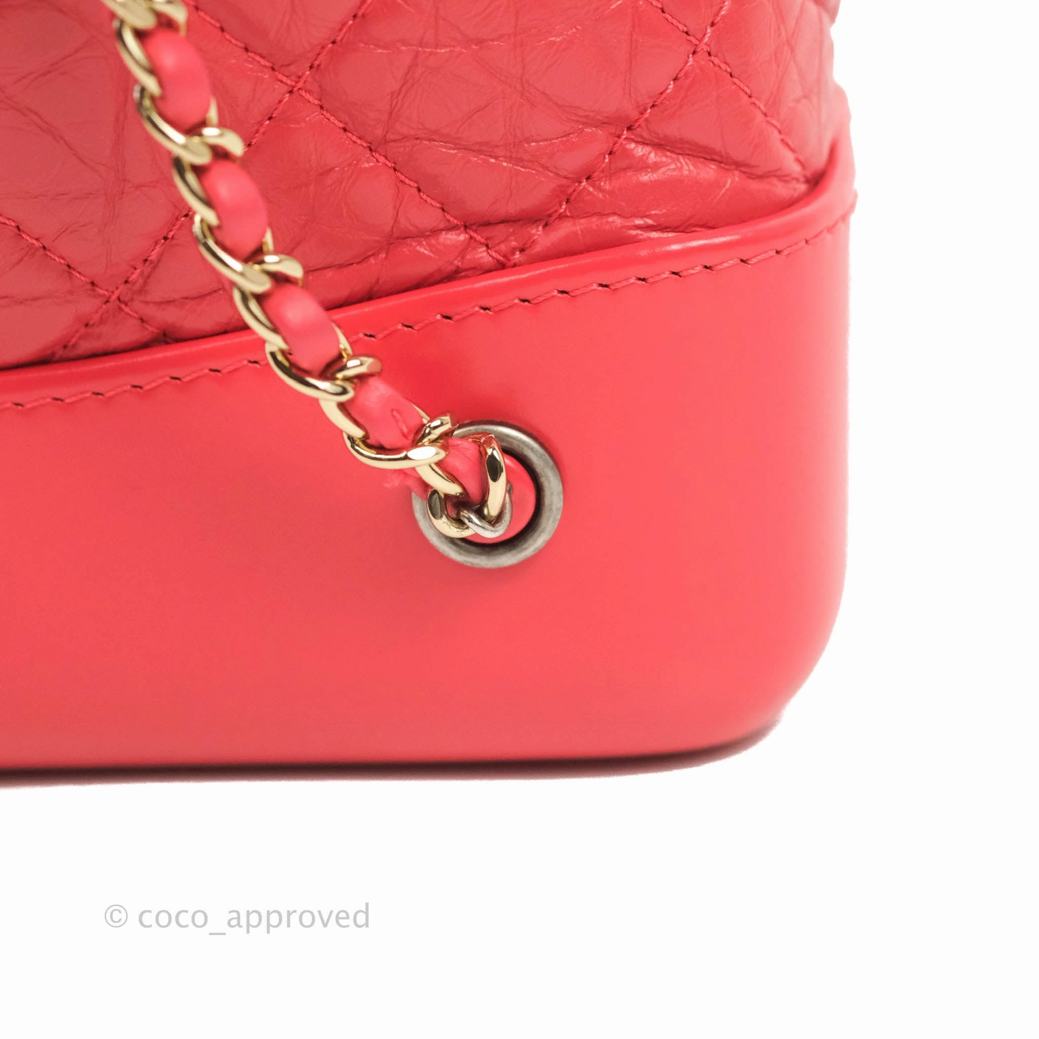 Chanel Small Gabrielle Backpack Dark Pink Aged Calfskin