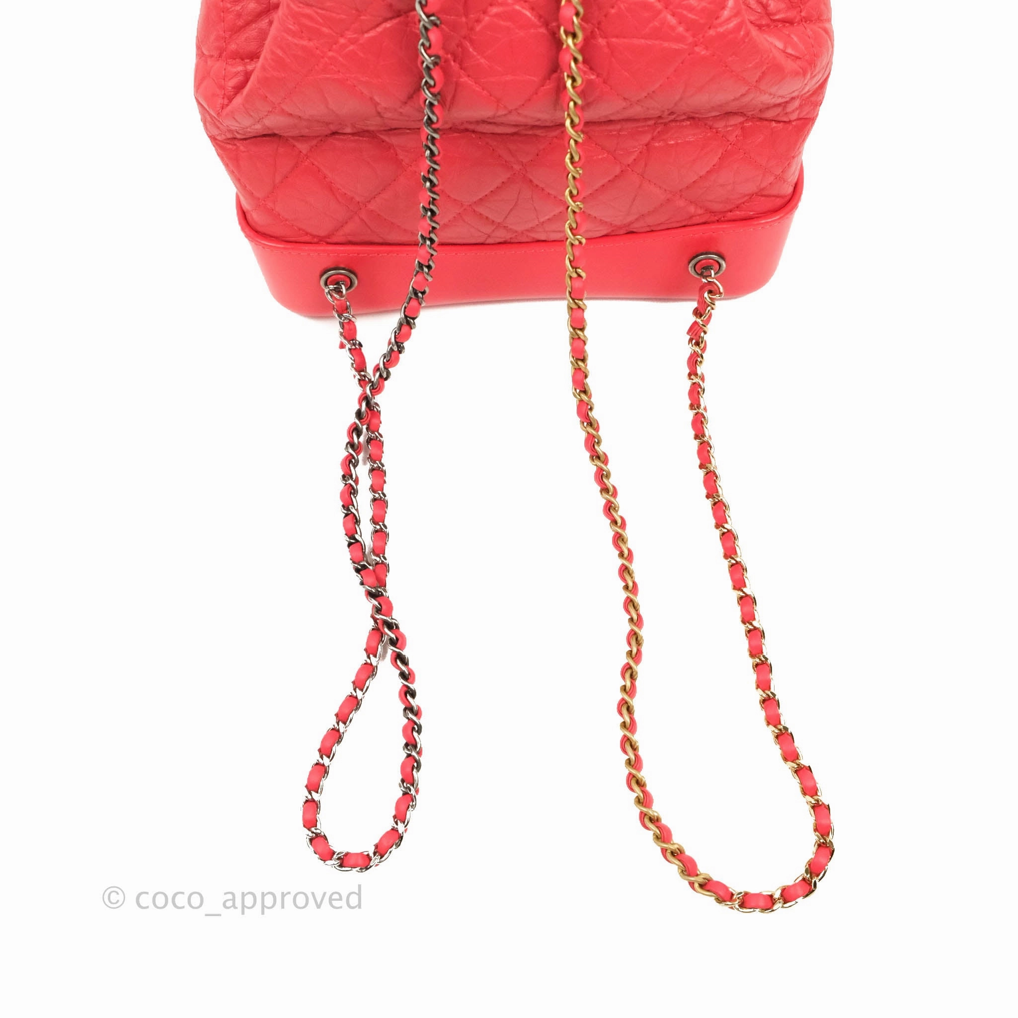 Chanel Small Gabrielle Backpack Dark Pink Aged Calfskin