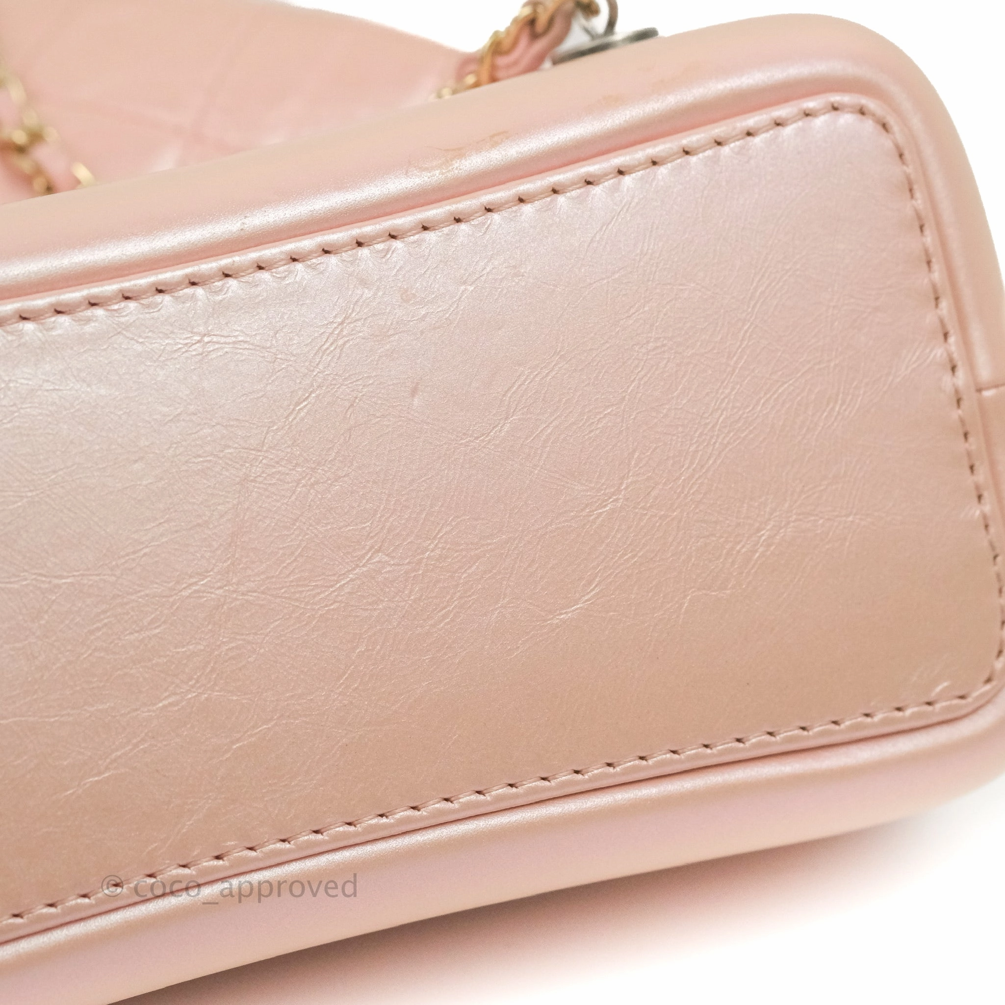 Chanel Small Gabrielle Backpack Iridescent Pink Aged Calfskin