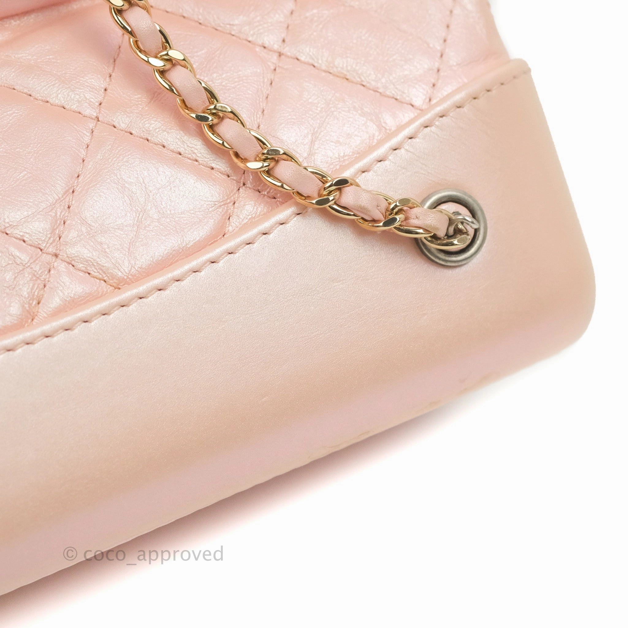 Chanel Small Gabrielle Backpack Iridescent Pink Aged Calfskin